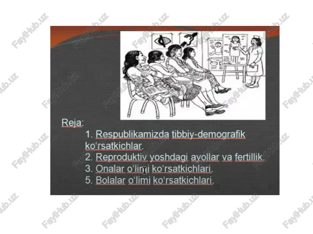 faoliyat koʻrsatadi. o‘zbekiston respublikasi prezidentining 2022 yil 28 yanvardagi “2022-2026 yillarga mo‘ljallangan yangi o‘zbekistonning taraqqiyot strategiyasi to‘g‘risida”gi pf–60-son farmoni bilan reproduktiv yoshdagi va homilador ayollar, bolalar uchun yuqori texnologik tibbiy yordam ko‘rsatish tizimini takomillashtirish, perinatal markazlarni zarur tibbiy texnika va buyumlar bilan jihozlash, ularni malakali kadrlar bilan ta’minlash vazifasi belgilandi. so‘nggi besh yil davomida amalga oshirilayotgan ijtimoiy siyosat onalik va bolalikni tizimli ravishda muhofaza qilish imkonini yaratdi, natijada onalar va go‘daklar o‘limining kamayishiga erishildi. shu bilan birga, olis hududlarda tibbiy yordamni maqsadli yo‘naltirish tizimini yuqori darajada tashkil etish, onalar va bolalarga ko‘rsatilayotgan tibbiy xizmatning samaradorligini oshirish, ambulator yordamni yanada yaxshilash, shoshilinch va ixtisoslashgan tibbiy yordamni rivojlantirish, tibbiy genetika hamda zamonaviy skrining dasturlarini joriy etish talab etilmoqda. onalar va bolalar salomatligini mustahkamlash, sog‘lom bola tug‘ilishi uchun zarur shart-sharoitlarni yaratishga qaratilgan chora-tadbirlarni belgilash, shuningdek, 2022 yil 18 mart kuni o‘tkazilgan o‘zbekiston respublikasi prezidentining sog‘liqni saqlash sohasi vakillari bilan “tibbiyotdagi islohotlar – inson …