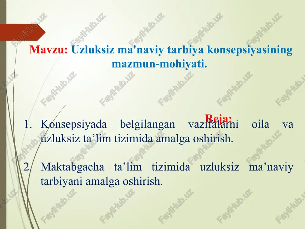 aturg, jurnalist , olim, davlat va jamoat arbobi. “al-hosil, tarbiya bizlar uchun yo hayot, yo mamot, yo najot -yo halokat, yo saodat – yo falokat masalasidur”. a.avloniy 2023-yilning 22-dekabr kuni prezident shavkat mirziyoev raisligida respublika ma’naviyat va ma’rifat kengashining kengaytirilgan yig‘ilishi bo‘lib o‘tdi. ma’lumki, respublikamizda ushbu kengash raisi prezident, hududlarda esa birinchi rahbarlar hisoblanadi. yig‘ilishda bu sohalar oldidagi ustuvor vazifalar muhokama qilindi. davlatimiz rahbari 9 ta yo‘nalishda o‘z fikrlarini bildirib, muhim tashabbuslarni ilgari surdi. 1. ma’naviyat va madaniyat sohasi uchun metodik asos bo‘lib xizmat qiladigan milliy g‘oyamizni rivojlantirish bo‘yicha alohida dasturiy hujjat ishlab chiqish lozim. ba’zi guruhlar orasida diniy qarashlarni konstitutsiya va qonunlarimizga qarshi qo‘yish, dunyoviy qadriyatlarni harom deb bilish holatlari afsus bilan qayd etildi. prezident bu o‘rinda ibrat domlaning “ulamo g‘ayrat etkanda millat, albatta, isloh topur”, degan hikmatli so‘zlarini yodga oldi. ziyolilar, nuroniylar, haj va umraga borib kelgan yurtdoshlarimiz ma’naviyat targ‘ibotchisi bo‘lishi, odamlarni yaxshilikka boshlashi kerakligi aytildi. ta’lim tizimiga …