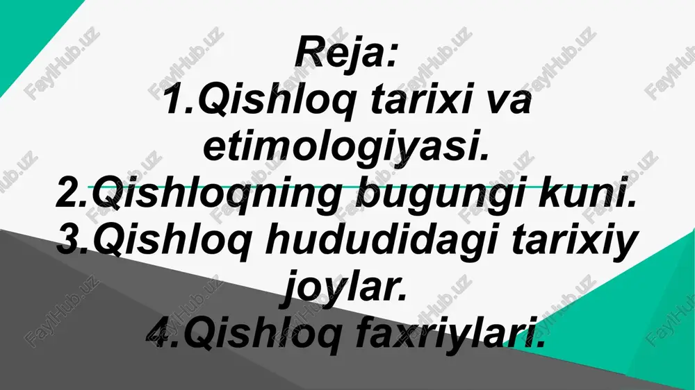 kan. yana bir rivoyat: aytishlaricha ,,tallimaron’’ zaminida yetishtirilgan qovuni istemol qilgan chumchuq makkadan qaytib keladi deb yurishadi. tarix zarvaraqlarida keltirilishicha iskandar zulkarnayin ham tallimaron qovunlariga yuksak baho bergan ekan. qishlog’imiz yuqorida aytib o’tganimizdek tekislikda joylashgan. qishlog’imiz hududida arxeologik makonlar deyarli yo’q. qishlog’imiz janubida bir vaqtlar ,,zartepa’’ atalmish joy bo’lgan hozirgi kunda u yerlar paxta,g’alla maydoniga aylantirib yuborilgan, lekin o’sh yerlardan yaqin yaqin vaqtlargacha ham spool idishlarning siniqlari sochilib yotganligini kata yoshli kishilar aytib yurishadi. . o’sha davrlarda qishlog’imizdan yusupov jumaqul degan kishi (marhum) zartepa tepalik bo’lgan traktor bilan (plug) yer ag’darayotganda bir hum tillo (oltin) topib olgan va davlatga topshirgan ekan.(bo’lgan voqea) lekin nimagadir aynan shu yerda hech qanday arxeologik belgi o’rnatilmagan. qishlog’imiz shimolida joylashgan yana bir nomsiz tepalik hozir ham mavjud va u yerda arxeologik belgi o’rnatilgan. u yerda ham hech qanday arxeologik tatqiqotlar olib borilmagan. qishlog’imiz sharqiy chegarasida tallimaron ,,to’lqin’’ mahallasi hududida joylashgan va ,,angor yodgorliklari’’ kitobida qayt …