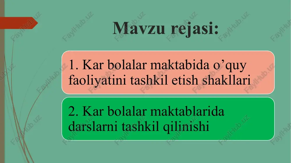 r maktabida butun ta'lim jarayonini qamrab olgan nutqni eshitishni rivojlantirish bo'yicha ishlarning ajralmas qismidir. dastur talablari eshitish qobiliyatini yo'qotish darajasini, o'quvchilarning nutqini rivojlantirish darajasini, ularning ta'lim yilini hisobga olgan holda tuziladi. sinflar uchun tavsiya etilgan nutq materiali og'zaki nutqni shakllantirish vazifalariga javob berishi, nutqni eshitishni rivojlantirish vositasi bo'lib xizmat qilishi va mazmunli nutq birliklarini o'z ichiga olishi kerak: iboralar, iboralar, so'zlar, matnlar. bu, qoida tariqasida, maktab va uy sharoitida muloqot qilish uchun zarur bo'lgan, o'quvchilar nutqining rivojlanishiga mos keladigan, ularga ma'nosi bilan tanish bo'lgan eng ko'p ishlatiladigan lug'atdir. to‘g‘ri talaffuzni shakllantirish artikulyatsion mashq nafas mashqi artikulyatsion masaj postanovka avtomatizatsiya differinsatsiya musiqali-ritmik mashg‘ulotlar maqsadi bolalarning eshitish qobiliyati va harakat faolligini rivojlantirishdan iborat. mashg‘ulotlar tuzilishi ikki qismga bo‘linadi: birinchi qism turli ritmik harakatlar bajarish mashg‘ulotlaridan iborat; ikkinchi qismda kar bolalar turli xil musiqali ritmlarni anglash mashg‘ulotlari bilan shug‘ullanishadi. ekskursiyalar o‘qitishni tashkil qilish shakli sifatida bilish faoliyatini rivojlantirish hamda tarbiyaviy jarayonni jadallashtirish borasida …