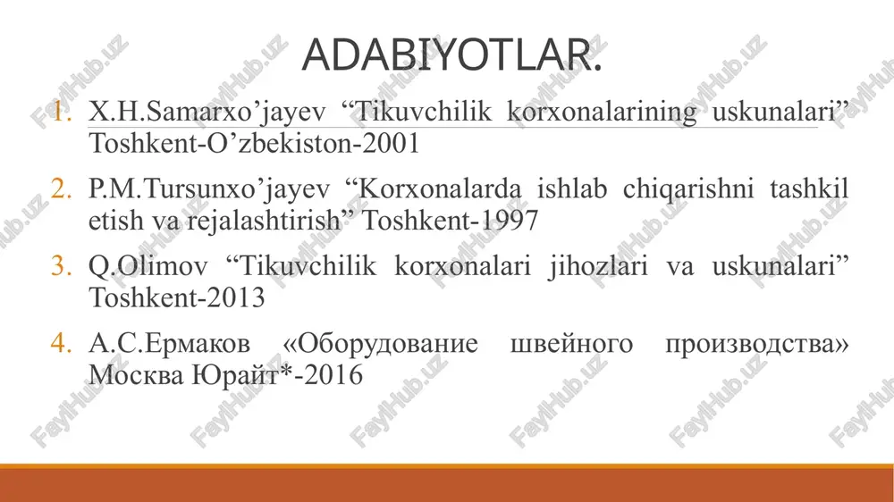 . baxyasining yirikligi 0,5 dan 3 mm gacha, baxyaqator kengligini 6 mm gacha o`zgartirish mumkin. materialning tepki tagida qisilgan holatdagi maksimal qalinligi 4 mm. mashinada krivoship-shatunli igna mexanizmi bo`lib, ignasi mashina platformasining uzunasiga oga oladi. mokisi aylanadigan markazlashgan naychali (97-a rusumli tikuv mashinasidagidek) bo`lib, chetlatgichi ham bor. ip tortgich sharnir-sterjenli, reyka tipidagi materiallarni suradigan mexanizm qo`llanilgan. naychaga ip uraydigan uragich mashina tanasiga o`rnatilgan (v 292-185082 («dyurkopp» firmasi) rusumli tikuv mashinasidagiga uxshash). iplarni takish. galtakdan chiqkan ip naycha ip yo`naltirgich 9 ning teshigidan o`tkaziladi (47-rasm), yuqoridan pastga esa ip yo`naltirgich 6 ning teshiklari 20, 8, 7 dan o`tkazilib, soat mili harakati yo`nalishida taranglik rostlagichi 21 ning shaybalari 22 orasidan aylantirib olinadi. ip soat mili harakati yo`nalishida shayba 2z ning arikchasiga kiritiladi, o`ngdan chapga ip tortgich prujina 24 ning ortiga o`tkazib, yana ungdan chap tomonga ip tortgich 5 ning qo`logiga kiritiladi, keyin ip yo`naltirgich 25 ning tagiga olib utiladi, igna yuritgich 27 …