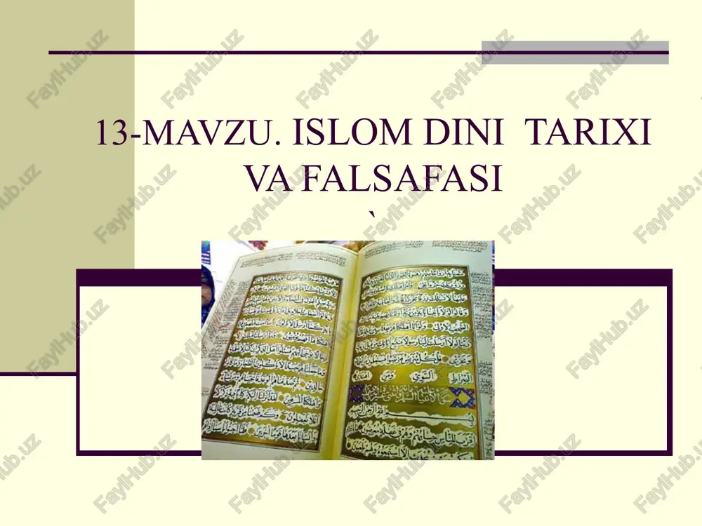 sajjoh ismli bir ayol va tulaha, madina (yasrib)da ibn sayyodlar» payg’ambarlikka da'vogar bo’lganlar, deb ko’rsatadi. muhammad alayhissalom yo’li g’alaba qozongach, faqat uning nabiyligi (payg’ambarligi) e'tirof etilib, boshqalar esa musulmon tarixchiligida mutanabbiylik (ya'ni soxta payg’ambarlar) deb nom oldilar. muhammad s.a.v. alloh rasuli (elchisi) va payg’ambari, islom dinining asoschisi - muhammad ibn abdulloh ibn abdumuttalib ibn hoshim ibn abdumanof obro’li qurayish qabilasidan bo’lib, milodiy 571 yilning 21 aprelida arabiston yarim orolining makka shahrida tug’ildilar. 40 yoshlarida payg’ambarlikni boshlaganlar, shajarasi (ajdodlari): otalari – abdulloh, onalari omina. hazrat ismoil alayhissalomning otalari – hazrati ibrohim alayhissalom payg’ambarlarning eng buyuklaridan biri, uchala din ahli-yahudiylar, nasroniylar va musulmonlar birdek e'zozlab hurmat qiladigan payg’ambardir. ibrohim alayhissalom xanif edilar, u zot yakkaxudolilikni, allohning birligi to’g’risidagi e'tiqodini iroq, suriya, misr va falastinda targ’ib qilganlar. muhammad alayhissalom bir necha yillar mobaynida diniy tafakkur va ibodat bilan muttasil shug’ulanganlar, taqvodorlik bilan hayot kechirganlar. u kishi har doim makka yaqinidagi xiro g’origa borib …