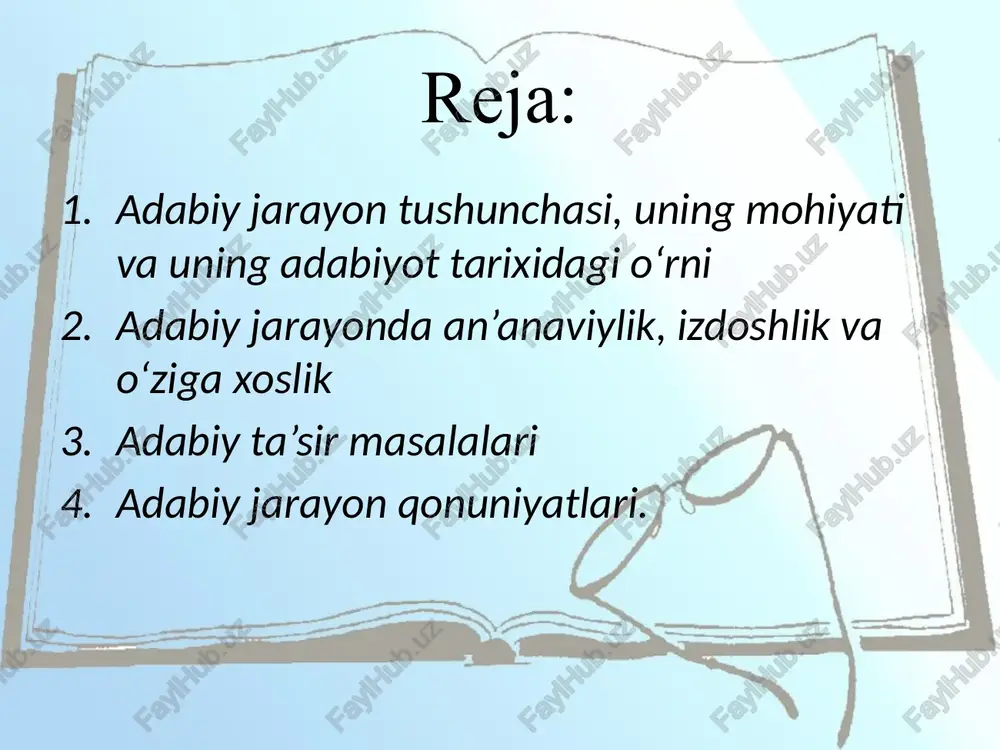 gi davrlarda erishilgan ijodiy yutuqlar keyingi avlod tomonidan o‘zlashtirilib davom ettirishga moyillik tug‘ilgandagina u adabiy an’anaga aylanadi. uzoq davom etmagan yoki keying avlod adabiyotiga ta’sir etib ular tomonidan ijodiy davom ettirilmagan hodisalar an’anaga aylanmay qolib ketishi mumkin. adabiyot tarixida “hamsa” chilik an’anasi xalq og‘zaki ijodi an’analari yoki bayonchilik an’analari tarzida qo‘llanilishi mumkin. adabiy vorislik adabiy an’ana bilan bir xil ma’noda qo‘llanadi. vorislik deganda, an’anaviy merosning davomiyligi unga egalik qilish salohiyati nazarda tutiladi. voris an’anani qabul qiluvchigina emas, balki uni ertangi kunga yetkazuvchi ko‘rik hisoblanadi. an’analar ko‘proq milliy shakl va vositalar asosida namoyon bo‘lar ekan, vorislik ham muayyan milliy adabiyotga nisbatan uning ishlatilish davomiyligi yoki mavjudlik shaklini saqlab qolishi bilan belgilanadi. adabiy vorislik istilohi o‘z ma’no qamroviga adabiy ta’sir izdoshlik tushunchalarini olishi mumkin. adabiy izdoshlik vorislikka yaqin tushuncha bo‘lib, muayyan mavzu, syujet, obrazlar tizimi yoki bayon uslubiga nisbatan davom ettirishlikni ifodalaydi. adabiy vorislik umumiy tushuncha bo‘lsa, izdoshlik uning aniq bir mohiyat …