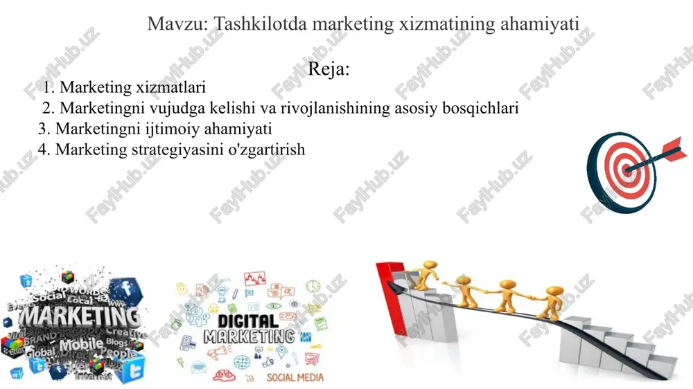 boshqarish shakli. marketing atamasi isteʼmolga 19-asrning 60-yillarida makkovern tomonidan kiritilgan. marketing nazariy konsepsiya va tijorat faoliyatining oʻziga xos hodisasi tarzida 20-asr boshlarida amerika qoʻshma shtatlarida ilk bor qoʻllanildi. ishlab chiqarish va kapitalning yuksak darajada toʻplanishi, iqtisodiyot tarmoqlarida monopoliyalar hukmronligining, xalqaro bozorda keskin raqobatning vujudga kelishi mahsulot sotish muammosini obʼyektiv tarzda birinchi oʻringa chiqardi. 1908-yilda aqshda marketing muammolarini oʻrganadigan birinchi ixtisoslashgan firma paydo boʻldi. 1911-yilda esa oʻsha davrdagi bir qator yirik kompaniyalar tijorat tadqiqotlari bilan shugʻullanadigan dastlabki boʻlimlarni ochdi. kompaniyalar huzurida bozorni oʻrganish, reklama, haridorlarga xizmat koʻrsatish va boshqarishning boshqa vazifalari bilan shugʻullanadigan marketing boʻlimlari taʼsis etila boshlandi. 1931-yilda amerika marketing jamiyati, 1937-yilda esa amerika marketing milliy uyushmasi tuzildi. 20-asrning 50—60-yillarida xalqaro marketing federatsiyasi, jamoatchilik fikri hamda marketing boʻyicha yevropa jamiyati va yevropa marketing akademiyasi kabi xalqaro marketing tashkilotlari tuzildi.bozorni bilish (isteʼmolchilarni har tomonlama oʻrganish, ularning did va istaklarini bilish), bozorga moslashish, bozorga taʼsir oʻtkazish marketingning asosiy tamoyillaridir. shuningdek, marketingni qoʻllash …