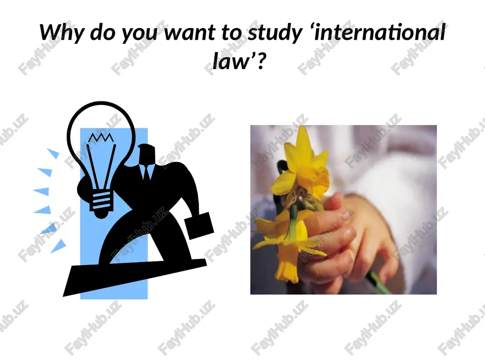 of the three primary sources of international law international treaty law is comprised of obligations states expressly and voluntarily accept between themselves in treaties. customary international law is derived from the consistent practice of states accompanied by opinio juris, i.e. the conviction of states that the consistent practice is required by a legal obligation. general principles of law is the legal principles common to major legal systems. interpretation of international law article 31(1) of the vienna convention on the law of treaties: “a treaty shall be interpreted in good faith in accordance with the ordinary meaning to be given to the terms of the treaty in their context and in the light of its object and purpose” the components of art.31(1) “ordinary meaning”: a restrictive interpretation which bases on the actual text (the textual approach). “in their context”: the idea behind the treaty; what the writers intended when they wrote …