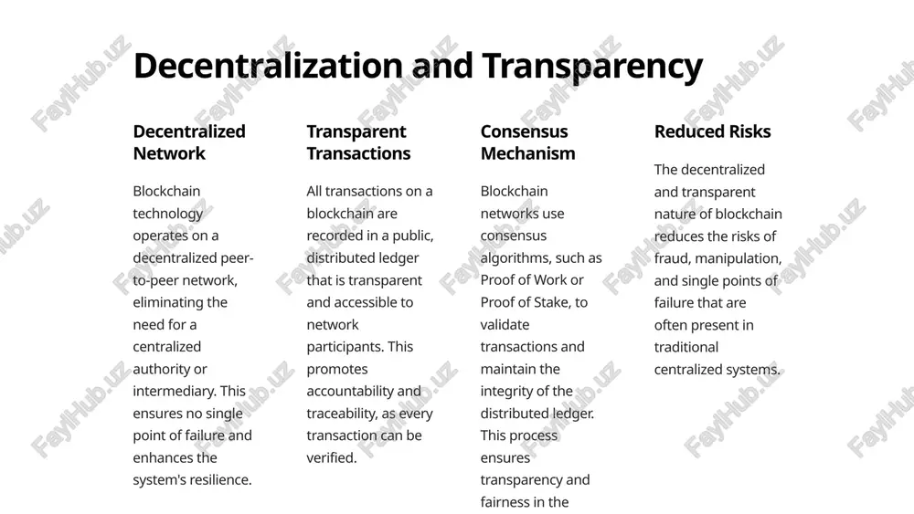 inancial systems, reducing delays and wait times. lower fees by eliminating intermediaries, blockchain transactions have significantly lower fees compared to traditional banking and payment methods. automated workflows smart contracts on the blockchain can automate many financial processes, increasing efficiency and reducing human error. 4 reduced intermediaries and costs blockchain technology has the potential to eliminate the need for third-party intermediaries, such as banks and payment processors, in various financial transactions. this can lead to significant cost savings by reducing transaction fees and processing times. by removing these intermediaries, blockchain-based systems can facilitate direct peer-to-peer transactions, streamlining the process and making it more efficient and cost-effective for both individuals and businesses. 5 challenges with scalability and throughput 1 limited throughput blockchain networks can only process a limited number of transactions per second. 2 scaling issues as adoption grows, the network can become congested and slow. 3 hardware constraints running full nodes …