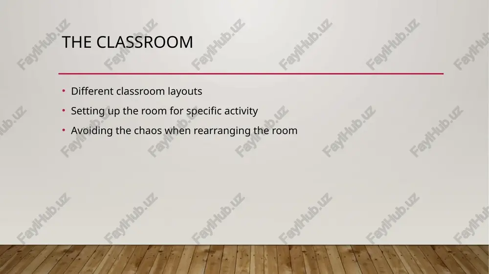 to widen out the angle of the arms 3 one large table pull the tables together to form a large table, and sit learners round it. this may increase the feeling of cooperating together on a single task. 4 zones if you have the luxury of a large enough classroom and there are spare chairs, you can arrange different areas within the room ~a line of seats up front, facing the board; others around tables at the back of the room; a shared open-discussion / mingling area in the middle. during certain stages of a lesson, students may be able to move from zone to zone, depending on what they need to do. 5 full circle this is a very democratic arrangement allowing everyone to see everyone else. notice the learners’ expectation that you will sit in the frontmost seat. try sitting somewhere off-centre, and notice what difference it makes …