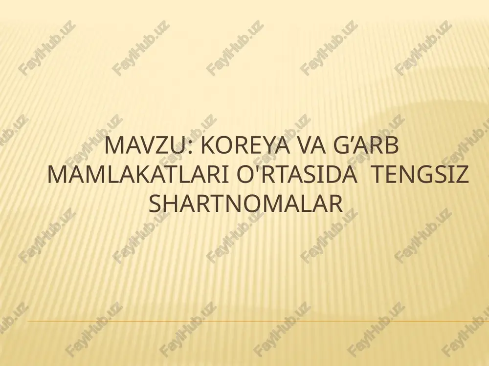 roziligiga sabab bo’ldi. 1874 yilda li jexvan (kochjon) balog’atga etgan deb e’lon qilindi va tevongun hokimyatdan chetlashtirildi. amalda esa hokimyat kochjonning xotini qirolicha min va uning qarindoshlari qo’liga o’tdi. tevongun tarafdorlari bilan qirolicha tarafdorlari o’rtasida kurash kuchaydi. 1876 yilda yaponiya qurol kuchi bilan koreyaga teng huquqli bo’lmagan savdo shartnomasini qabul qildirdi. unga ko’ra koreya yaponiyaga darhol pusan portini ochib berishi, 20 oydan keyin yana 2 portni ochib berishi kerak edi. yapon savdogarlari bu portlarda to’la faoliyat erkinligiga va eksterritorial huquqga ega bo’ldilar. yapon savdogarlari boj to’lovlaridan ozod qilindilar va yapon puli koreyada erkin muomalada bo’ladigan bo’ldi. 1882 yilda aqsh ham koreyaga teng huquqli bo’lmagan shartnomani qabul qildirdi, undan keyin tez orada angliya, rossiya va fransiya ham koreya bilan shunday shartnomalarni tuzdilar. natijada koreya tez sur’atlar bilan yarim mustamlakaga aylana bordi. chet el kapitalistlari, eng avvalo yaponiya koreyani o’z mustamlakasiga aylantirishga harakat qildi. chet el sarmoyalarining kirib kelishi natijasida koreyada feodalizm …