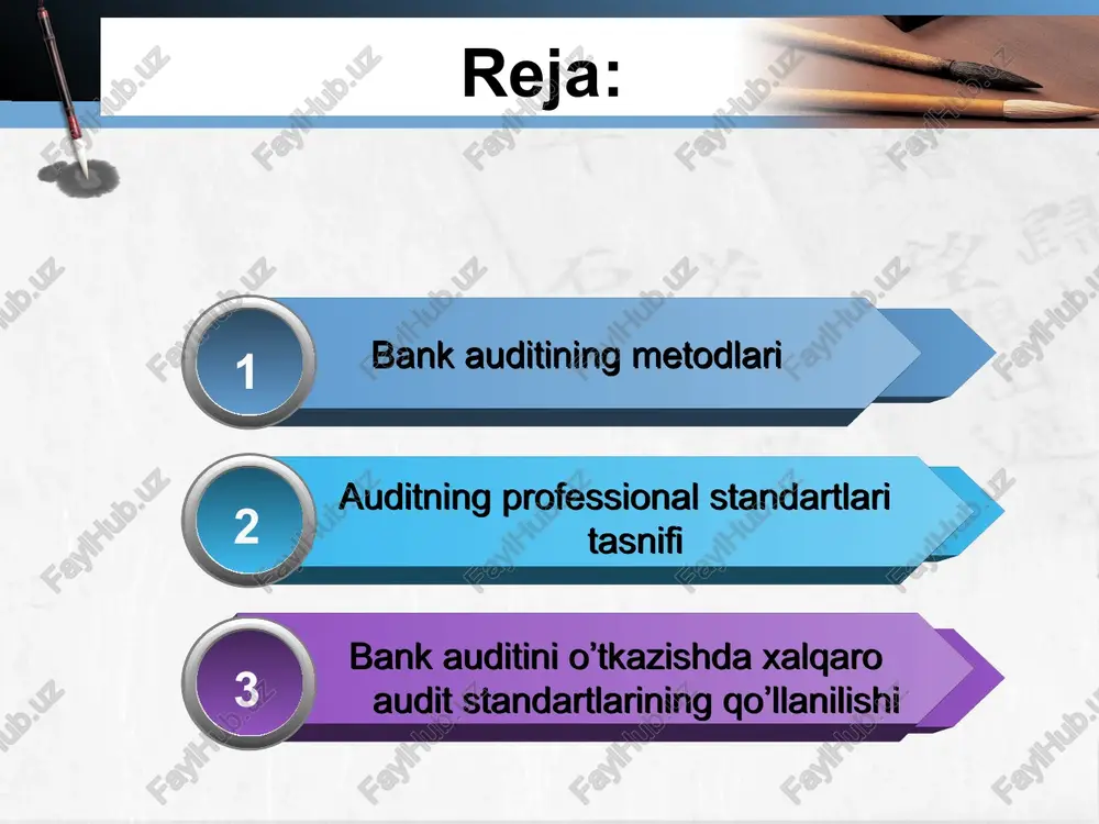 day ish tutishlarini belgilab beradi. auditning professional standartlari tasnifi amerika qo'shma shtatlarida auditorlar amerika institutining diplomli buxgalterlar jamiyati (aicpa), aktsiyadorlik jamiyatlarida buxgalteriya nazorat kengashi (pcaob) va xalqaro auditorlik va professional standartlar kengashi (iaasb) tomonidan chiqarilgan standartlar asosida faoliyat yuritadilar. bu turli tashkilotlar tomonidan chop etilgan auditorlik standartlari umumiy maqsadga qaratilgan bo’lib, auditni sifatli tarzda amalga oshirishga xizmat qiladi. auditorlik standartlari asosida auditorlar moliyaviy hisobot bo`yicha auditorlik xulosasini tuzish va taqdim etishda dastur sifatida foydalanib hamda kompleks audit doirasida mijozning moliyaviy hisobotlari bo`yicha ichki nazoratini baholaydi. audiorlik standartlari nafaqat kompaniylarning audit tekshriuvlarida, balki (barchasida) tashkiliy huquqiy tuzilishi, mulkchilik shaklidan qat`iy nazar barcha sub`ektlarga ham qo`llaniladi. auditning professional standartlari tasnifi auditorlik standartlari asosida auditorlar moliyaviy hisobot bo`yicha auditorlik xulosasini tuzish va taqdim etishda dastur sifatida foydalanib hamda kompleks audit doirasida mijozning moliyaviy hisobotlari bo`yicha ichki nazoratini baholaydi. audiorlik standartlari nafaqat kompaniylarning audit tekshriuvlarida, balki (barchasida) tashkiliy huquqiy tuzilishi, mulkchilik shaklidan qat`iy nazar …