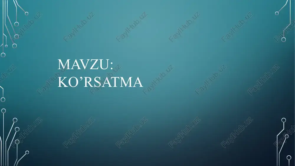 ‘toshkent shahri 2019-yil uchun xodimlar mehnat ta'tili jadvalini tuzish bo'yicha taklif etaman: 1. tarkibiy bo'linma rahbarlari 2019-yilda xodimlarning ta’til- ga chiqishlari ro'yxatini muddati ko'rsatilgan holda tuzib, kadrlar bo'limiga topshirsinlar. ro'yxatni topshirish muddati: 2019-yil 10-yanvar. 2. kadrlar bo'limi firma xodimlarining 2019-yil ta’tillari o'shma jadvalini tuzib, direktor tasdig*i jim etsin. mas‘ul: kadrlar bo'limi boshlig’i s. ibrohimova, jadvaini taqdim etish muddati: 2019-yil 15-yanvar direktor o‘rinbosari imzo n. umaroy rozilik belgisi oyish hujjatlari tashkilot oldida turgan asosiy ihal qilish maqsadida buyruq, bi farmoyish hujjatlari tayyorlanadi. buyruq ¢, huquq maslahatchisi, bosh hisobchi bilan ozilib, asoslovchi (kirish) va farmoyish jismda buyruqdan magqsad, shart- ladi, asos qilingan ga (hujjatga) havola qilinadi. ehtiyoj bo'lmagan hollarda to’g’ridan to’g’ri buyruqning ismi beriladi. larda biror vazifani kim, qanday va gachon bajarishi majhul ‘ining buyruq ({-shaxs, birlik) shakli bilan ifodalanadi belgilansin, o’tkazilsin, qabul qilinsin kabi). farmoyish oxirida buyruqni nazorat qilish kimga yuklatilgani, ba’zan esa ilgarigi joriy yoki boshqa hujjat bekor qilinganligi qayd …