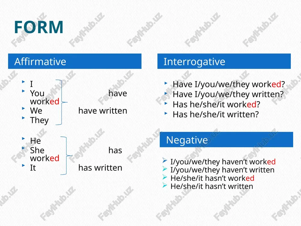 present perfect simple - Page 2