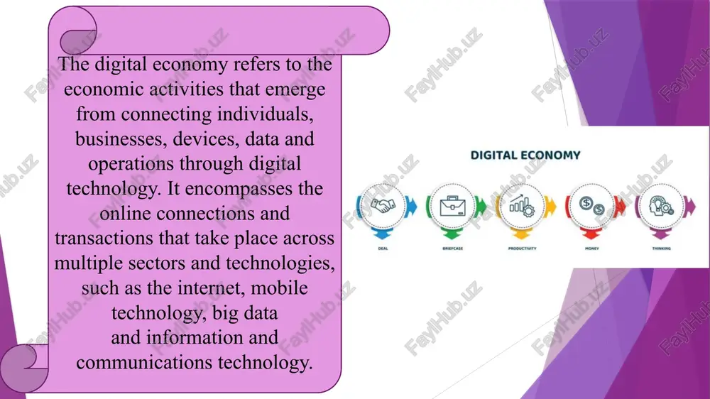 some roles obsolete. individuals might need to acquire new skills for ongoing employability, which can cause temporary unemployment and economic disruption. monopoly. the digitalization of the economy has resulted in a small number of large providers such as apple, amazon and google gaining substantial power, resulting in monopolistic conditions in certain sectors. the digital economy is backed by the spread of information and communication technologies (ict) across all business sectors to enhance productivity. a phenomenon referred to as the internet of things (iot) is increasingly prevalent, as consumer products are embedded with digital services and devices information and communication technologies (ict) is defined as a diverse set of technological tools and resources used to transmit, store, create, share or exchange information. these technological tools and resources include computers, the internet (websites, blogs and emails), live broadcasting technologies (radio, television and webcasting), recorded broadcasting technologies (podcasting, audio and video players, and …