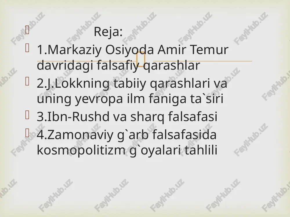 o‘ysundirish, madaniy jihat­ dan mo‘g‘ullarning ustunligi to‘g‘risida gap ham bo lish i mum­ kin emas edi.  a m ir temurning hayoti, uning faoliyati, temuriylar davridagi madaniy jarayonlar, ilm-fan rivoji kabi ma­ salalar esa bir necha falsafiy kitoblar, o‘nlab tadqiqotlar uchun mavzu ekanligi aniq. qolaversa, temur va temuriylar kabi ilm-fan, madaniyat va san’atni, falsafa va adabiyotni nozikta’b tushungan, o‘zlari ham bu sohalarda ajoyib yutuqlarga erishgan siyosiy su~ lolalarni jahon tarixidan topish qiyin. bu sulola vakillari orasida she’r yozmagan, adabiy mashqlar qilmagan, fan-madaniyatga qiziqmagan biror temuriyzoda bolm asa kerak. tarix shundan dalolat beradiki, yurt boshliqlari fan va madaniyatga qiziqqan, m a’naviyatni yuksaklikka ko‘tarish uchun kurashgan o lkada bu sohalarda haqiqiy yuksalish boladi   temur tasavvufdagi poklanish, to‘g‘ri va sofdil bolish, zino va fahsh ishlar bilan shug‘ullanmaslik, harom-xarish ishlar- dan qochish, halol mehnat qilish, biror kasbni egallash, muhtoj- larga mehr-shafqat ko‘rsatish kabi g'oyalarni xalqqa singdirish uchun kurash olib bordi. naqshbandlik tariqatining …