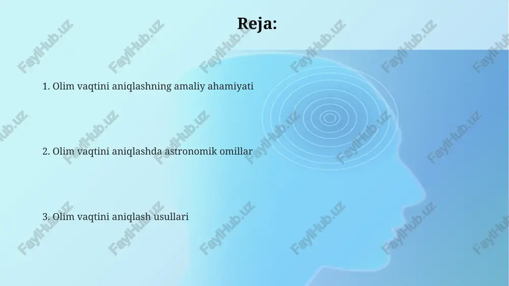 'lganda. an'anaviy usullar va vositalar astronomik jadvallar, masalan, zijlar, quyoshning ko'tarilishi va botishi vaqtini aniqlash uchun asrlar davomida ishlatilgan; ular olimning dastlabki vaqtini hisoblashda muhim edi. soyabon soatlari, gnomonning soyasi harakati bilan vaqtni o'lchash uchun mo'ljallangan, olim vaqtini, ayniqsa, quyosh nuri mavjud bo'lgan ochiq joylarda aniqlashga yordam bergan. shaxsiy tajriba va kuzatuvga asoslangan og'zaki an'analar olim vaqtini aniqlashda hal qiluvchi rol o'ynagan; aniq vaqtni biladigan oqsoqollar va diniy rahbarlarga tayanish muhim edi. geografik joylashuvning ta'siri turli uzunliklardagi joylar uchun mahalliy quyosh vaqti 4 daqiqa farq qiladi, shuning uchun olim vaqtini aniq hisoblash uchun joylashuvingizning aniq uzunligini bilish juda muhimdir. ufqning balandligi, ayniqsa baland tog'li hududlarda, haqiqiy quyosh chiqishi vaqtini o'zgartiradi, chunki quyosh gorizont ortidan 1-2 daqiqa oldin ko'rinishi mumkin, bu esa hisobga ta'sir qiladi. geografik kenglik quyoshning chiqishi va botish vaqtiga sezilarli ta'sir ko'rsatadi, qutbga yaqinlashgan sari kunduzgi soatlar keskin o'zgaradi, bu esa olimning hisobini o'zgartiradi. kelajakdagi tadqiqotlar va istiqbollar …
