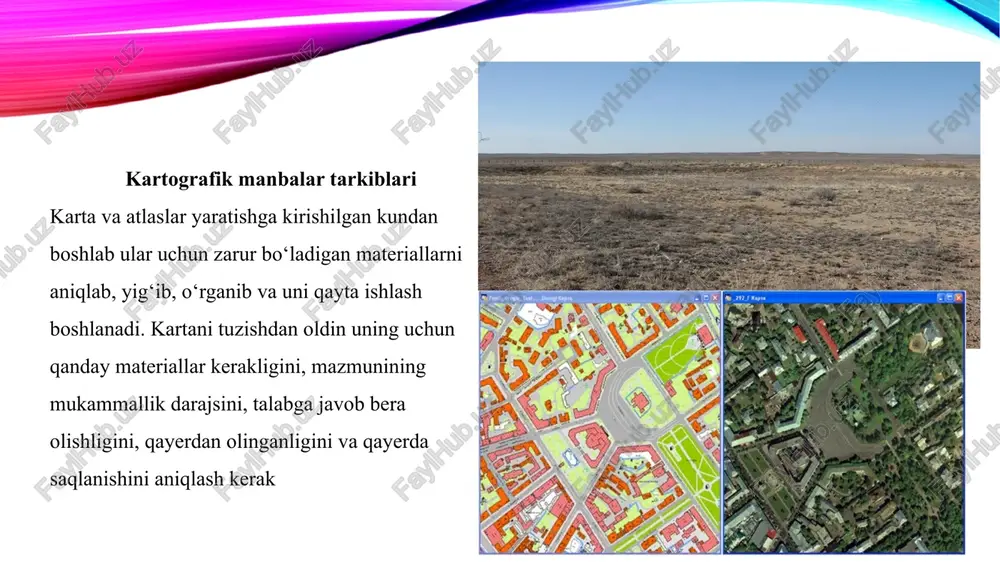 an kema keng qo'llaniladi. sekstant. bir tomondan, u kemaning joylashishini aniqlash uchun tanlangan ufq va samoviy jism o'rtasidagi vertikal burchakni to'g'ridan-to'g'ri o'lchash uchun, ikkinchi tomondan, quruqlikdagi navigatsiya masalalarini hal qilishda gorizontal burchakni o'lchash uchun ishlatiladi. keyingi yillarda geodeziya tarmoqlarini yaratishda global joylashishni aniqlash tizimlari (gs) keng qoʻllanilmoqda. ular, shuningdek, sun'iy yo'ldosh joylashishni aniqlash tizimlari deb ataladi. ular juda baland orbitalarga maxsus chiqarilgan va yerga doimiy ravishda radio signallarni jo‘natib turuvchi sun’iy yo‘ldoshlardan foydalanishga asoslangan. sun'iy yo'ldoshlar shunday joylashtirilganki, ularning ba'zilari kunning istalgan vaqtida dunyoning istalgan nuqtasida doimo ko'rinadigan (yoki yaxshiroq, eshitilgan). ularni astronomik va geodezik o'lchovlar paytida yulduzlar kabi kuzatish mumkin. gps yerga asoslangan geodezik o'lchovlarsiz va triangulyatsiya nuqtalari orasidagi o'tish joylarini yotqizmasdan, avtonom ravishda erdagi istalgan nuqtaning koordinatalarini aniqlash imkonini beradi. kartografik metodlar tasvirlar 1.ikonka usuli 2. chiziqli belgilar usuli 3. izoliniyalar usuli 4. psevdoizolinlar usuli 5. sifatli fon usuli 6. miqdoriy fon usuli 7. lokallashtirilgan diagrammalar usuli 8. …
