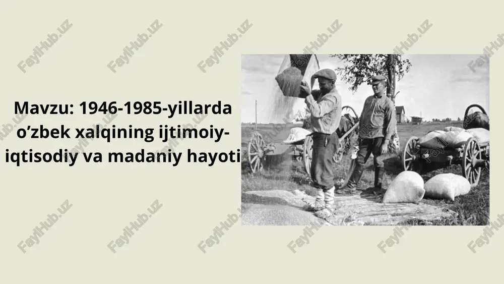 sirdaryo gesi barpo etildi. natijada respublikada elektr quvvati ishlab chiqarish 1985-yilda 1940-yildagiga nisbatan deyarli 180 baravar ko‘paydi. mashinasozlik va metallga ishlov berish o‘zbekiston sanoatining eng muhim tarmoqlariga aylandi, ular xalq xo‘jaligini texnika bilan qayta qurollantirishda ham yetakchi o‘rin egalladilar. ularning ulushiga respublikadagi yalpi mahsulotning yarmidan ko‘prog‘i (57,7%), asosiy ishlab chiqarish fondlarining 1/3 qismidan ko‘prog‘i — 35,1%i to‘g‘ri keldi. sanoat ishlab chiqarishida band bo‘lgan aholining 66,3%i mashinasozlik zavodlarida mehnat qildi. 80-yillarning boshlarida respublikada ehtiyot qismlar olib kelinib yig‘iladigan 100 dan ortiq korxona faoliyat ko‘rsatdi. ular orasida paxtachilikka mo‘ljallangan qudratli traktorlar ishlab chiqaradigan toshkent traktor zavodi (ttz), paxta terish mashinalari chiqariladigan “toshqishloqmash” zavodi, boshqa qishloq xo‘jalik qurollari va asboblari ishlab chiqaradigan “o‘zbekqishloqmash” va “chirchiqqishloqmash”, toshkent ekskavator zavodlari va boshqa ko‘pgina korxonalar bo‘lib, ularning mahsulotlariga respublikada va uning tashqarisida talab katta edi. o‘zbekiston iqtisodiyotida kimyo industriyasi ustuvor o‘rinlardan birini egallardi. o‘zbek kimyosining birinchi chirchiq elektr kimyo kombinati bo‘lib, u urush arafasida (1940-yil) ishga …