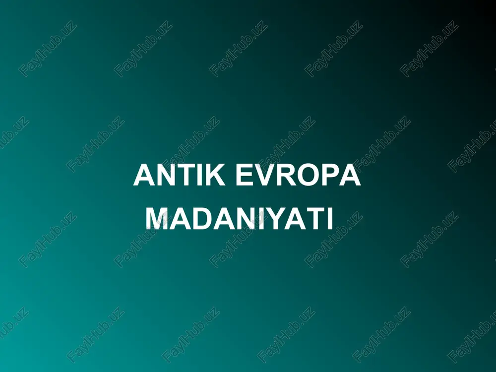 onis - vinochilik mabudi germes - savdo-sotiq hudosi paseydon - > daxshatli dengiz hudosi aid -yer osti hudosi appalon - yorug’lik va san’at mabudi afradit - sevgi va go’zallikmabudasi zevs yunonlarning eng muqaddas bosh hudosi hisoblangan. uni odamlar jingalak sochli sersoqol, qudratli qo’lida chaqmoq ushlagan basavlat kishi sifatida tasavur etishgan. olimpiada o`yinlari. solnomachilarning bergan ma'lumotlariga ko'ra olimpiya musobaqalari birinchi bor miloddan avvalgi 776-yilda boshlangan ekan miloddan avvalgi 394 –yilda ustma – ust sodir bo`lgan zilzila oqibatida olimpiya vayron bo`lib ketgani sababli qadimgi olimpiada o`yinlari ham o`tkazilmasdan qoldi 1896 –yilda olimpiada o`yinlari qayta tiklandi. yunonistonda teatr va haykaltaroshlik miloddan awalgi v-iv asrlarda afina va yunon istonning boshqa shaharlarida hozirgi sirklarimizga o'xshash tepasi ochiq teatr binolari qurilgan teatr tepa yonbag'riga qurilib, unga tosh va taxtadan o'rindiqlar qo'yilgan. pastda esa tomosha ko'rsatadigan sahna va doira shakldagi maydon bo'lgan. sunday teatrlarga 20 - 25 ming tomoshabin sig'ib, tomoshalar ko'rganlar yunon teatri shu tariqa vujudga …