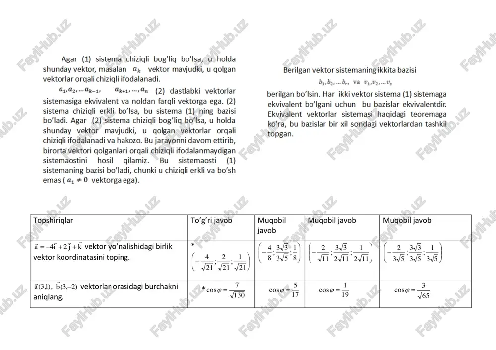 chiziqli vektorlar - Page 2