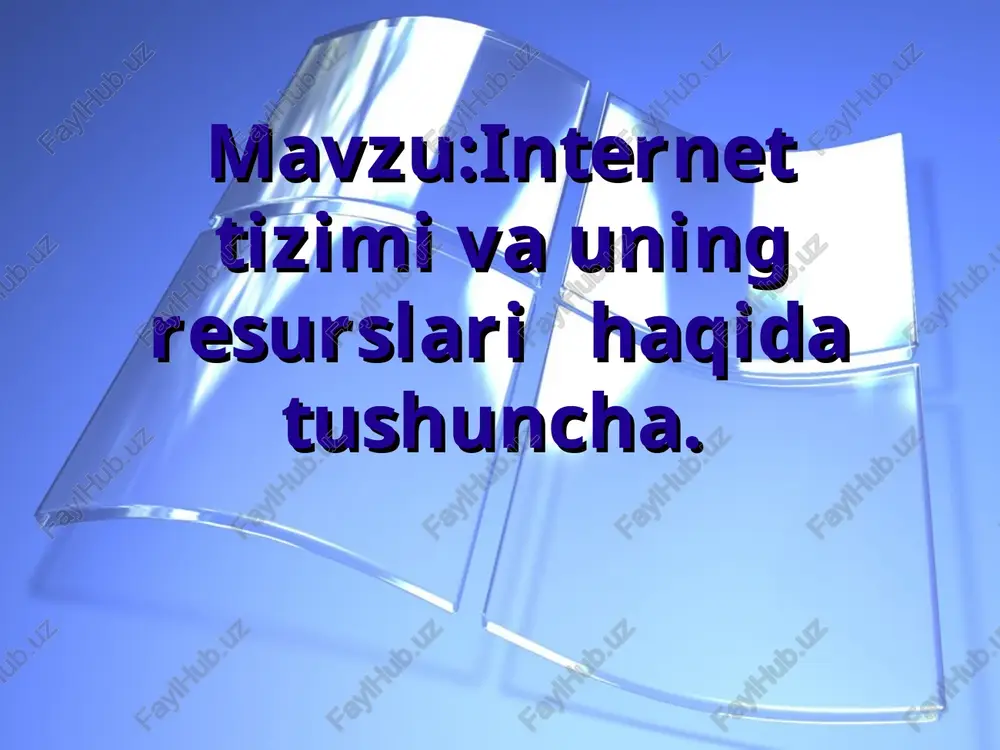 telefon tarmoqlarining tuzilishi har bir shahar ham rayonda atc lar (avtomat telefon stansiyalari) bor bo’lib barcha atc lar magistrall kanallar (optikvolokon kabellar, mis kabellar, mis simlar, suniy yo’ldosh kanallari) bilan bog’langan. xar bir rayon, shaxar xalqaro aloqalar, shaharlararo kanallariga ulangan. kompyuter tarmoqlari, yani internetda atc lar o’rniga kompyuter serverlari xizmat qiladi. kompyuterlar o’rtasidagi ma’lumotni o’tkazish uchun xuddi telefon tarmoqlaridek magistral kanallardan foydalaniladi. tarmoq ishini boshqarib turuvchi yagona markaziy kompyuter yo’q, uning resuslari minglab kompyuterlar orasida taqsimlangan. tarmoqni beqiyos kuchi va zayifligi ham shunda. internet serverlari ko’plab foydalanuvchilar uchun ularda saqlanayotgan ma’lumotlarga bir yo’la foydalanish imkonini beradi. biroq hamma serverlar ham teng imkoniyatga ega emas. misol, ayrimlarga ko’rish vositalarisiz ma’lumot olish uchun ko’p vaqt kerak deyiladi. agar serverga kirish chog’ida buning ilojisi bo’lmasa yoki server band degan habar berilsa, buni telefon liniyasi “band” deb tshuning va iloji boticha keyinroq operatsiyani bajaring. internet explorer internet explorer bizga internetdan foydalanishda eng katta yordam …