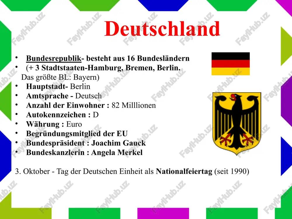 mtsprache - deutsch anzahl der einwohner : 8,5 millionen autokennzeichen : a währung : euro präsident: heinz fischer regierungschef: werner faymann 6 österreich klima: gemäßigte klimazone oberfläche : etwa 60 % des landes sind gebirgig (zentralpen,hohe und niedere tauern, kalkalpen, wiener wald) der höchste berg: großglockner 3798 ü. m. (hohe tauern) flüsse: donau, lech, isar, inn, salzach, traun seen: neusiedlersee, attersee, traunsee, mondsee bodensee grenzen : im norden: an die tschechische republik im nordosten: slowakei im osten: ungarn im süden: slowenien, italien im südwesten: liechtenstein und schweiz im westen: deutschland großglockner 7 bekannte firmen: swarovski (glasprodukte- und kunstdiamantenerzeuger), red bull gmbh (erzeuger von energy-drinks) wienerberger (weltweit bedeutender ziegelhersteller) doppelmayr (seilbahnenhersteller) omv ag, (mineralölverarbeiter und tankstellenbetreiber) bekannte persönlichkeiten: kaiser franz joseph i., johannes brahms , joseph haydn, franz schubert, herbert v. karajan, johann strauß ä .+ j., franz lehár, f.x.gruber + j.mohr - (stille nacht, heilige nacht), falco (johann hans hölzel), …
