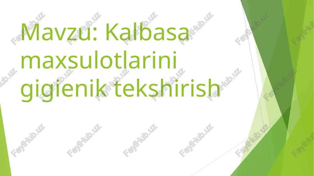 kalbasa maxsulotlarini gigienik tekshirish - Page 2
