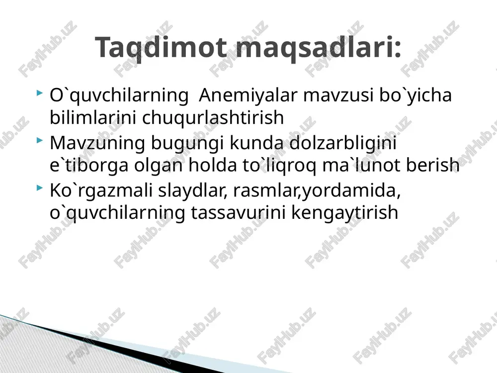 kamqonlikning 80%ga yaqinini temir yetish-masligidan kelib chiqqan kamqonlik tashkil qiladi. bunda qon zardobi va suyak ko'migida miqdori kamayib ketadi. kasallik erkaklarda nisbatan ayollarda ko'p uchraydi. temir 12 barmoq ichak va ingichka ichakning yuqori qismida so'riladi, uning so'rilishi 2 bosqichda kechadi: temirning ichak shilliq qavati hujayralari orqali so'rilishi. temirning hujayralardan zardobga o'tishi. etiologiyasi kasallikning kelib chiqishiga asosiy sabablardan biri qon yo'qotishdir. oz-ozdan bo'lsa ham uzoq vaqt davomida qon yo'qotilganda organizmda temir miqdori kamayadi. ovqat tarkibidagi temirning fiziologik so'rilishi chegaralangan. erkaklar ovqat orqali 18 mg temir iste'mol qilsa, shundan 1 — 1,5 mg so'riladi. ayollarda esa iste'­mol qilingan 12— 15mg temirdan 1 — 1,5 mg so'riladi. agar organizmdan sutkasiga 2 mg dan ortiq temir yo'qotilsa, temir yetishmovchiligi belgilari paydo bo'ladi. o'zini sog'lom hisoblovchi ayollarning 10—25% da hayz ko'rish vaqtida 40 mg dan ortiq temir yo'qotiladi. temir yetishmovchiligidan paydo bo'ladigan kamqonlik 7 . bemorning teri qoplamlari oqargan bo'lib, ba'zan yashilnamo tusda bo'ladi (xloroz …