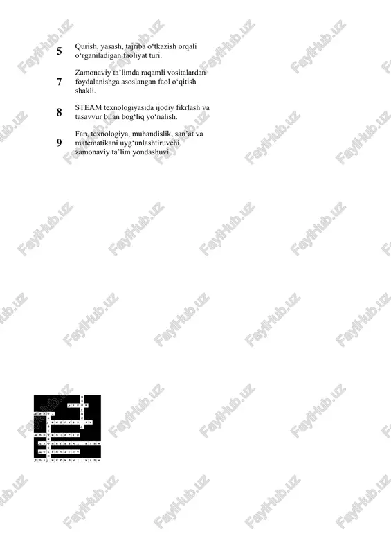 zamonaviy steam yondashuvi-davr talabi krossvord - Page 2