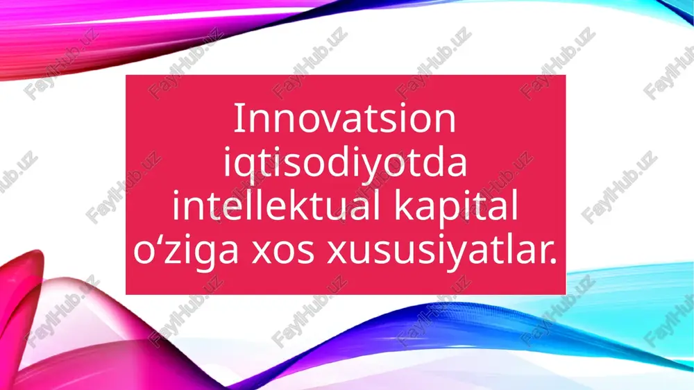 ati mahsulotning holatiga muvofiq mahsulot turini va raqobatchilarning xatti-harakatlariga muvofiq mahsulot turini yangilash qobiliyati sifatida ishlab chiqarish ko'lami bilan unchalik o'zgarmaydi. xaridorni zabt eting va kompaniyaning bozorida saqlash faqat yangi yoki ilg'or sifatli mahsulotlarni taklif qilishi mumkin. 1. innovatsiyalar va innovatsion faoliyatning umumiy tavsiflari "innovatsiya" atamasi ikki ma'noda qo'llaniladi. birinchidan, yangi mahsulot, jarayon yoki tizimdan birinchi foydalanishni tavsiflash. ikkinchidan, jarayonni, shu jumladan yangi mahsulot, jarayon yoki tizim ishlab chiqarishni tadqiq qilish, loyihalashtirish, ishlab chiqish va tashkil etish kabi tadbirlarni tavsiflash. innovatsiyalar (ingliz, innovatsiya) - innovatsiya, innovatsiya, innovatsiya. umumiy shaklda ushbu kontseptsiya: 1) iqtisodiyotga sarmoya kiritish, uskunalar va texnologiyalarning avlodlari o'zgarishi; 2) ilmiy va texnologik taraqqiyot natijalari bo'lgan yangi texnik, texnologiyalar, mahsulotlar (tovarlar) va xizmatlar. "innovatsiya" atamasining ma'nosi ob'ektni o'rganish, o'lchash yoki tahlil qilishning o'ziga xos maqsadlariga bog'liq. zamonaviy iqtisodiy nazariya quyidagi innovatsiya turlarini ajratib turadi: yangi mahsulotni joriy qilish (tovar innovatsiyasi); yangi ishlab chiqarish usulini (texnologik innovatsion) joriy etish; yangi …