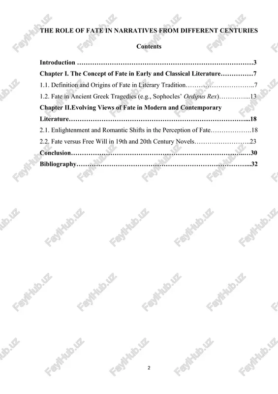 fate in this context often served to reinforce moral and spiritual lessons emphasizing submission to divine authority and the importance of faith. actuality of the theme: the theme of fate remains highly relevant in literary studies because it reflects the timeless human concern with destiny, free will, and the forces that shape our lives. throughout history, writers have used fate to explore philosophical, religious, and existential questions, making it a central motif in narratives across different centuries. from ancient epics where fate was determined by gods, to modern literature where it is challenged by human agency or questioned altogether, the changing portrayal of fate mirrors the intellectual and cultural evolution of societies. in today’s world, where people continue to seek meaning in the face of uncertainty, chaos, and rapid change, the idea of fate still resonates deeply. modern literature and media often return to this theme to question how much …