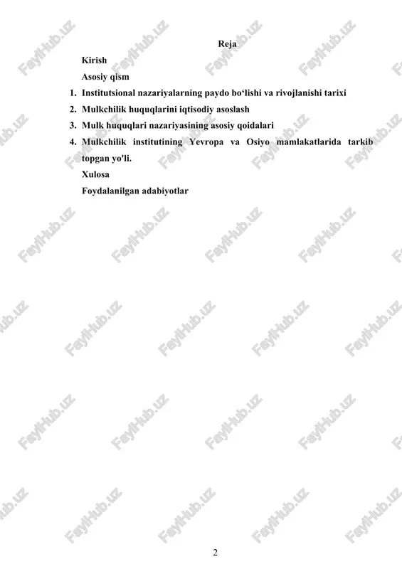 tisodiyotida institutsional islohotlarni kengaytirish hamda barqaror iqtisodiy o`sishni ta’minlashni muhim nazariy asosi sifatida foydalanish mamlakatimiz taraqqiyoti va xalqimiz farovonligini yanada yuksaltirishga xizmat qiladi. hozirgi kunda mulkchilik huquqlarini tafsirlashga nisbatan bunday yondashuv ancha moslashuvchan bo`lib, bu uni bozorda murakkab bitimlarni tuzishda, individlar o`rtasida resurslardan foydalanish borasida har qanday murakkab o`zaro munosabatlarni amalga oshirishda o`ta samarali vositaga aylantiradi. 1. institutsional nazariyalarning paydo bo‘lishi va rivojlanishi tarixi ilmiy iqtisodiy nazariyalar shakllanishi xvii asrda yevropada dastlab v. petti, buagilber, keyinroq esa, a. smit va d. rikardolarning klassik iqtisodiy ta’limotlari bilan tavsiflanadi. xix asrning yetmishinchi yillariga kelib, klassik nazariyaning k. menger, m. jevons, l. valras va boshqa tadqiqotchilarning faoliyati zamiridagi marjinal yondashuv bilan kengayishi neoklassik nazariya sifatida a.marshallning “iqtisodiyot prinsiplari” asarida o‘z ifodasini topdi. keyinchalik, a. marshallning qarashlari j.b. klark izlanishlarida takomillashdi. neoklassik nazariyaning asosiy tamoyillari ikki qismdan iborat. asosiy tamoyillarning birinchi qismini klassikaning “eski” tamoyillari, ikkinchi qismni esa neoklassikaning “yangi” tamoyillari tashkil etadi. “eski” …