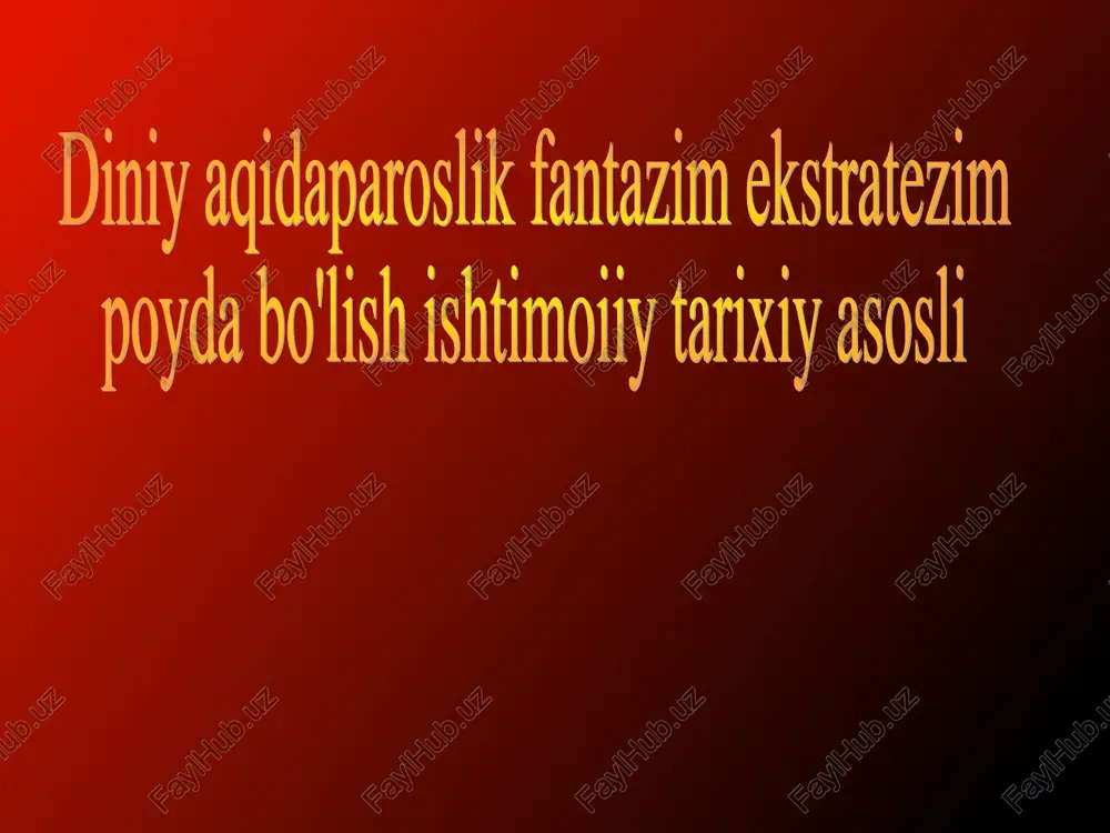 ratiya va dunyoviy davlat tushunchalarini, e’tiqod erkinligiga asoslangan ko‘p konfessiyali dunyoviy jamiyatni obro‘sizlantirishga yo‘naltirilgan sa’y-harakatlarni amalga oshirmoqdalar. vahhobiylik. vahhobiylik xviii asrda arabiston yarim orolida vujudga kelgan dini-siyosiy oqimdir. uning asoschisi muhammad ibn abd al-vahhob 1703 yili arabiston yarim oroli najd o‘lkasining al-‘uyayna degan joyida tavallud topgan. bu davrda uning otasi abd al-vahhob ibn sulaymon mustaqil mahalliy amir hokimiyatida qozilik lavozimida xizmat qilar edi. muhammad yoshligidan diniy ilmlarni o‘z otasi rahbarligida o‘rgana boshladi. u an’anaga ko‘ra, qur’onni yod oldi, tafsir va hadis ilmlari bilan tanisha boshladi. bir necha bor misr, suriya, kurdiston, iroq, eron mamlakatlarida bo‘lib, ko‘pincha ulamolar suhbatida o‘zining janjalkashligi va mutaassibligi bilan ajralib turgan. u o‘z targ‘botchilik faoliyatini 1730 yillarda boshlab, birinchi maqsadi o‘ziga munosib homiy topish bo‘ldi. 1745 yili muhammad ibn abd al-vahhob ad-dir‘iyya vodiysiga uning amiri muhammad ibn sa‘ud taklifiga binoan ko‘chib o‘tdi. bu bilan muhammad ibn sa‘ud o‘z hokimiyatini kuchaytirishda vahhobiylikdek mafkuraviy qurolga ega bo‘ldi. vahhobiylar …
