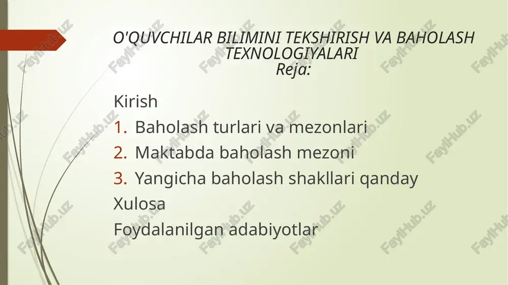 rinchidan, bu maʼlumotlarning voqelikka mutanosibligi; ikkinchidan, yetarli darajada ishonarli boʻlishi; uchinchidan, bu maʼlumotlar dalillar bilan asoslangan boʻlishi lozim. uchala shart birgalikda mavjud maʼlumotlarni bilim darajasiga olib chiqadi. inson ijtimoiy taraqqiyot jarayonida bilmaslikdan bilishga, mavhum bilimlardan mukammal va aniq bilimlar hosil qilish tomon boradi. reyting haqida : reyting (ing. rating) — 1) oʻquvchi va talabalarning bilimini nazorat qilish va baholash usuli. oʻzbekistonda uzluksiz taʼlim tizimining meʼyoriy hujjati sifatida qabul qilingan. umumiy oʻrta taʼlim maktablari uchun 1998—2003-yillarda joriy boʻlib kelgan. 2003-yildan maktablarning boshlangʻich sinflarida qayta qoʻllanila boshladi. o`quvchilarning bilimi besh balli sistema bilan baholanishi : besh - javob to`liq, to`g`ri, o`quvchi asosiy faktik materiallarni biladi, asosiy ilmiy tushunchalarni egallagan, geografik aloqadorlikni tushunadi va misollar keltiradi; xarita va boshqa ma`lumotlar manbalarning tarkibi va ular bilan ishlashning izchil usullarini biladi; ulardan mustaqil foydalana oladi va xaritalardagi obyektivlarni xatosiz ko`rsatadi. o`quvchilarning, xususan, o`quv masallarini hal etishda ijodiy yodashishi, eng yangi geografik voqealardan xabardorligi rag`batlantiriladi. to`rt …