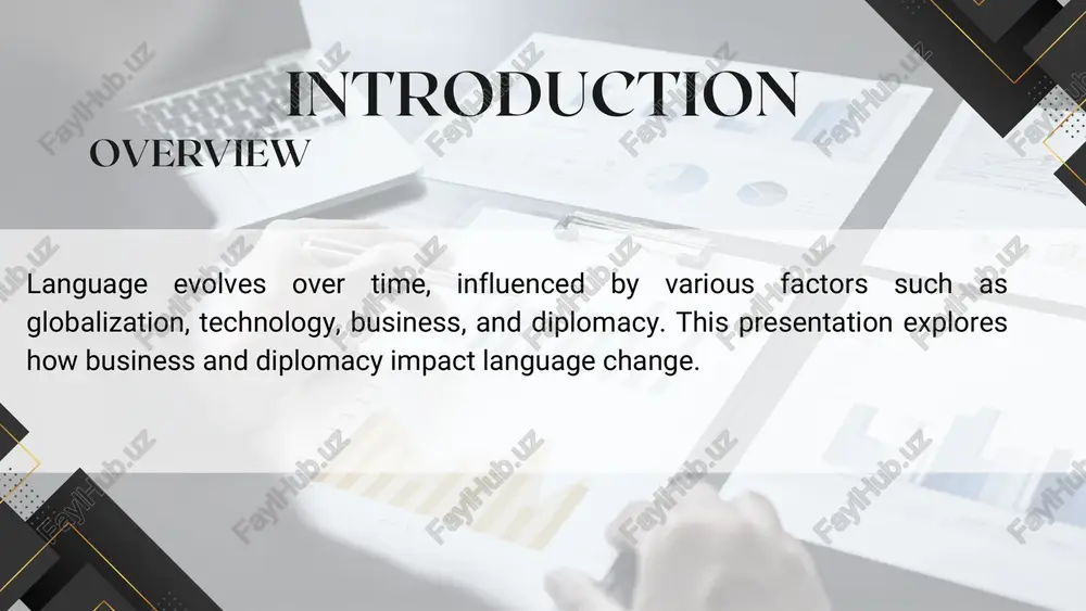 iency, adaptation, and persuasion. - diplomacy: focuses on precision, neutrality, and cultural sensitivity. - commonality: both require clear, adaptable communication to succeed in global settings. challenges in business language 1. miscommunication: language barriers can lead to misunderstandings in negotiations. 2. cultural barriers: business terms may have different meanings in different countries. 3. technological influence:ai-driven communication changes business interactions. challenges in diplomatic language 1. translation issues: diplomatic errors can occur due to inaccurate translations. 2. misinterpretation:subtle differences in wording can affect international relations. 3. need for neutral terms:diplomatic statements must be carefully crafted to maintain peace. thank you thank you