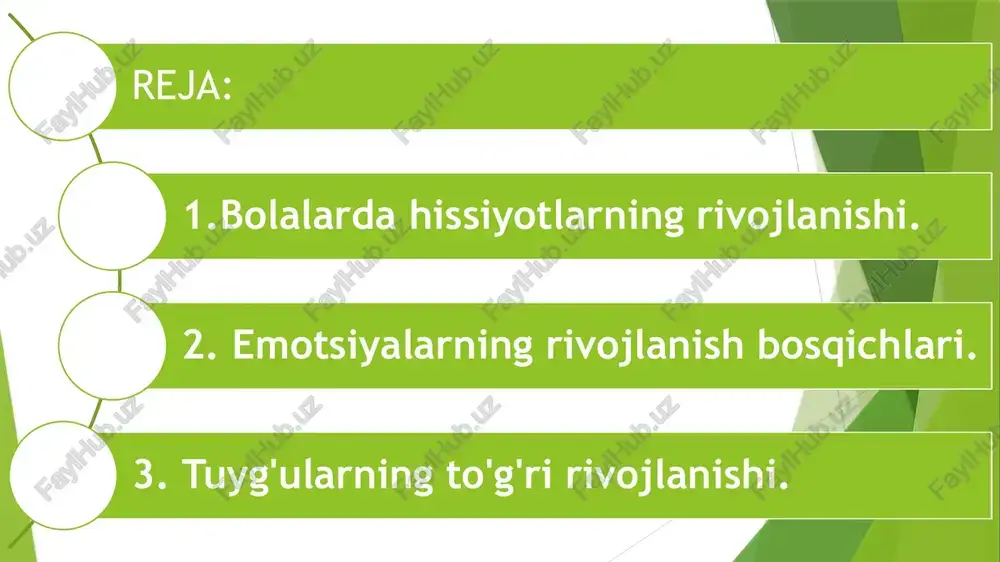 ngli ravishda jinoyatga kirishmoqchi. ikki yil ichida his-tuyg'ularining rivojlanishi bolalarning o'zlarini amalga oshirishga boshlashi va rashk, hasad, hayratlanish yoki javob berish kabi ijtimoiy hissiyotlarni boshdan kechiradigan nuqtaga keladi. ikki yil ichida bola ko'radigan kishi uchun allaqachon afsuslantirishi mumkin, aksincha u kasal yoki onasi uchun begona odamlarga hasad qilganini his qiladi. uch yil ichida bolalar o'zlarining boshqa yutuqlarida mag'rurlikka ega bo'lishadi. bu yoshda bola o'z-o'zidan biror narsa qilishni istaydi, doimo "men o'zim" deb aytadi va buni qilganda juda baxtli bo'ladi. aytgandek, do'stlik tuyg'usi to'rt yoshga to'lganida, bolalar o'zlarini to'la-to'kis ro'yobga chiqqanda paydo bo'ladi. ayni paytda bolalar nafaqat boshqa bolalarga qiziqish bilan cheklanib qolmay, balki umumiy manfaatlarni, hissiy aloqalarni topish uchun ham ular bilan muntazam aloqa o'rnatishga harakat qilishadi. ular allaqachon xafa qilishni va g'azablanishni, ulashishni va yordamni bilishadi. shunday qilib, besh-olti yoshga to'lgan bolalarning his-tuyg'ulari deyarli to'liq bo'lishi kerak va ular o'zlarining his-tuyg'ulari haqida so'ralganda ular haqida gapirishlari kerak. tuyg'ularning to'g'ri …