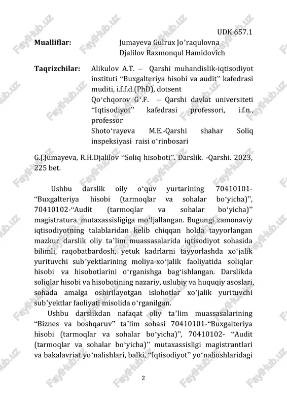 o‘lamli yangi iqtisodiy islohotlarni olib borishda avvalombor soliq munosabatlarini yanada rivojlantirish va unda hisob-kitob tizimi hamda hisobot tuzish amaliyotini raqamli iqtisodiyot talablari asosida tashkil etish maqsadga muvofiq hisoblanadi. xususan, 2022-2026 yillarga mo‘ljallangan yangi o‘zbekistonning taraqqiyot strategiyasida belgilangan ustuvor maqsadlar tarkibida “iqtisodiyot tarmoqlarida barqaror yuqori o‘sish sur’atlarini ta’minlash orqali kelgusi besh yilda aholi jon boshiga yalpi ichki mahsulotni - 1,6 baravar va 2030 yilga borib aholi jon boshiga to‘g‘ri keladigan daromadni 4 ming aqsh dollaridan oshirish hamda “daromadi o‘rtachadan yuqori bo‘lgan davlatlar” qatoriga kirish uchun zamin yaratish”1 vazifasining belgilanganligi tadbirkorlik faoliyatini yanada rivojlantirish, bunda soliq munosabatlarini takomillashtirishda uning rag‘batlantirish funksiyalarini yanada kengaytirish hisob-kitob tizimi va elektron hisobot tizimini takomillashtirish dolzarb masala hisoblanadi. tahlillar ko‘rsatadiki, islohotlarni amalga oshirishning bugungi bosqichida iqtisodiy qonunlarga amal qiluvchi tadbirkorlik sub’ektlarini rag‘batlantirish yo‘llaridan biri sifatida soliq yukini kamaytirish, soliqlarni unifikatsiya qilish, soliq ma’muriyatchiligini takomillashtirish borasidagi tadbirlar o‘zining ijobiy samarasini bermoqda. aynan tadbirkorlar tomonidan soliq tizimidagi yangidan amaliyotga …