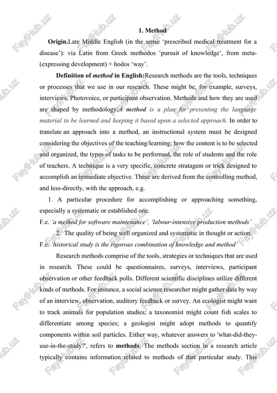 ate among species; a geologist might adopt methods to quantify components within soil particles. either way, whatever answers to 'what-did-they-use-in-the-study?', refers to methods. the methods section in a research article typically contains information related to methods of that particular study. this section also helps establish a valid standard for reporting methods and in turn this helps maintain some uniformity in science. 2. methodology methodology is the study of how research is done, how we find out about things, and how knowledge is gained. in other words, methodology is about the principles that guide our research practices. methodology therefore explains why we’re using certain methods or tools in our research. mc gregor and murname write: “the word methodology comprises two nouns: method and ology, which means a branch of knowledge; hence, methodology is a branch of knowledge that deals with the general principles or axioms of the generation of new knowledge. …