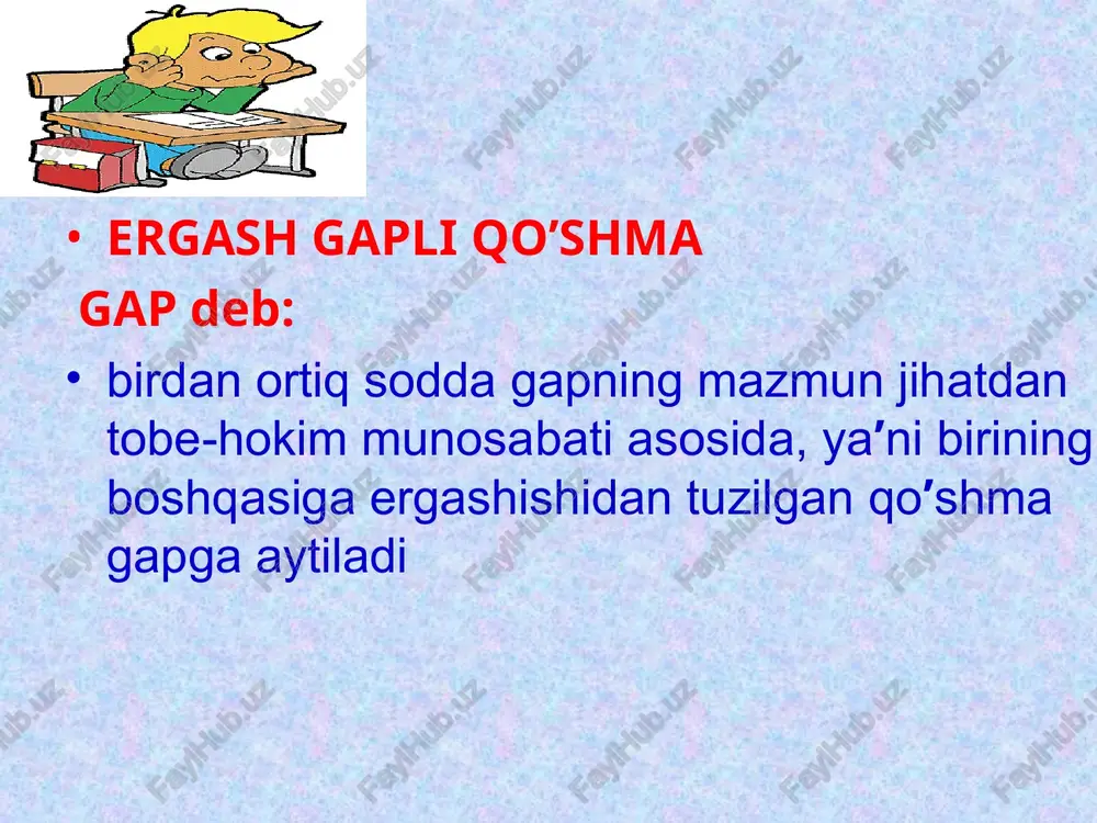 bir nechta ergash gapli qo'shma gap - Page 2
