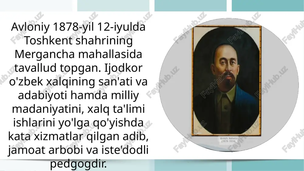 ga iqror bo'lamizki,uning asarlarida ifoda etilgan ta'limiy,tarbiyaviy g'oyaviy, falsafiy pedagogik hikmatlar o'zining hayotiy mazmuni bilan bizni bugun ham hayratda qoldiradi. 6 avloniyning ta'lim-tarbiyaga oid asarlari ichida "turkiy guliston yoxud axloq" asari katta ahamiyatga molik axloqiy va ta'limiy tarbiyaviy asardir. asarda insonlarni yaxshilikka chaqiruvchi, yomonliklardan qaytaruvchi ilm-axloq haqida fikr haqida fikr yuritiladi. 7 shuningdek, u bola tarbiyasining roli haqida fikr yuritib: "agar bir kishi yoshligida nafsi buzulib, tarbiyasiz, axloqsiz bo'lib o'sdimi, bunday kishilardan yaxshilik kutmoq, yerdan turib yulduzlarga qo'l uzatmak kabidir"-deydi. uning fikricha, bolalarda axloqiy xislatlarning tarkibi to'g'risida ijtimoiy muhit, oilaviy sharoit va bolalarning atrofidagi kishilar ahamiyatga ega. tarbiya zurriyot dunyoga kelgandan boshlanib, umrning oxiriga qadar davom etadi. u bir qancha bosqichdan - uy, bog'cha, maktab va jamoatchilik tarbiyasidan iborat bo'ladi.avloniy tarbiyaning doirasini keng ma'noda tushunadi. uni birgina axloq bilan chegaralab qo'ymaydi. u birinchi navbatda bolaning sog'ligi haqida g'amxo'rlik qilish lozimligini uqtiradi. rivojlanishning yuksak pog’onasi tomon odimlagan har bir mamlakat, avvalo, …