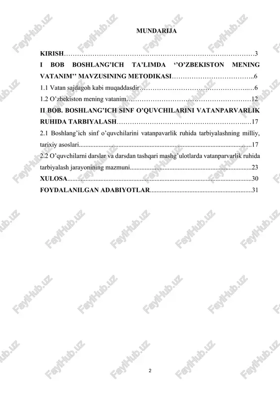 agi sarxil mevalar, tandirlarni to’ldirib turgan shirmoy nonlar bularning bari istiqlol tuhfasidir. o'zbekistonning boshlang'ich ta'limida "o'zbekiston mening vatanim" mavzusi muhim ahamiyatga ega. bu mavzuda o'quvchilarga mamlakatning tarixi, geografiyasi, madaniyati va milliyatining asosiy tamoyillari o'rgatiladi. o'quvchilar bu mavzuga oid qo'shiq, she'r va qissa asarlar orqali mamlakatning bog'ini tushunishadi. "o'zbekiston mening vatanim" mavzusining boshlang'ich ta'limda bir nechta maqsadlari mavjud: 1. milliy-ma'naviy boylik: bu mavzu orqali o'quvchilar o'z mamlakatlariga bag'ishlangan muhabbat, vatanparvarlik va milliy identifikatsiya muhitini shakllantirishadi. 2. tarixiy tarbiya: o'zbekistonning tarixiy yodgorliklari, tarixiy shaxslari va o'zaro hamkorligi haqida ma'lumotlar beriladi. bu tarixiy boshqaruv shakllarining o'quvchilar uchun qanday muhimligi mavjudligini tushuntiradi. 3. geografiya va iqtisodiyot: o'zbekistonning geografiyasi, tabiiy resurslari, iqtisodiy potentsiali va boshqa muhim iqtisodiy ma'lumotlar mavzuga kiradi. bu bilimlar o'quvchilarga mamlakatlarining o'zining unikal xususiyatlarini tushunishga yordam beradi. 4. ijtimoiy va madaniy muhit: o'zbekistonning ijtimoiy va madaniy xususiyatlari, milliy erkakliklar, bayramlar, olimlar va san'atkorlar haqida ma'lumotlar beriladi. bu orqali o'quvchilar mamlakatlarining boshqacha madaniy …