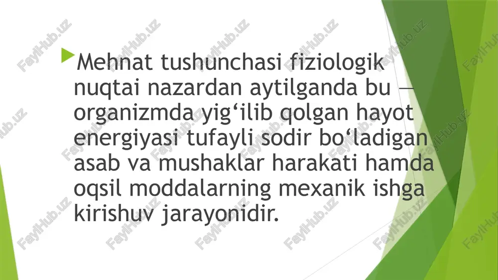 higa bog’liq bo’lgan sharoitlarda ishlab chiqqan. ammo, hozirgi zamon iqtisodiyotida texnika birinchi o’ringa chiqqan. f.teylorning eng yaqin yordamchisi g.gant o’ziga xos jadvalni ishlab chiqadi, unda har bir ishchi har qanday vaqt uchun o’zining ish haqi natijalarini ko’rishi mumkin edi. jadvalda yana ishlab chiqarish dasturlarining bo’limlari va vazifani bajarilishini borishi o’rtasidagi vaqtincha aloqalar aks ettilgan. muxandislar va ishlab chiqarishning boshqa mutaxassislari bilan bir qatorda psixologlar halokatlar va jarohatlarni oldini olish muammosi, hamda atrofdagi jismoniy sharoitlar – yoritish, isitish, shamollatish va h.k.larning mehnat unumdorligiga ta’sirini tadqiqot qilish bilan shug’ullanganlar. ularning g’oyalari zamonaviy fanda rivojlana boshlagan, uni yevropada ergonomika, aqshda esa – sotsial injeneriya deb ataydilar. o‘zbekistonda 2021 yil 1 yanvar holatiga mehnat resurslari 19,1 mln. kishi, iqtisodiy faol aholi 14,8 mln. kishi, jami ish bilan bandlar 13,2 mln. kishi, shundan iqtisodiyotning rasmiy sektorida 5,7 mln. kishi (43,3%), iqtisodiyotning norasmiy sektorida 5,6 mln. kishi (42,8%), ishga joylashtirishga muhtoj shaxslar 1,6 mln. kishi (10,5%) …
