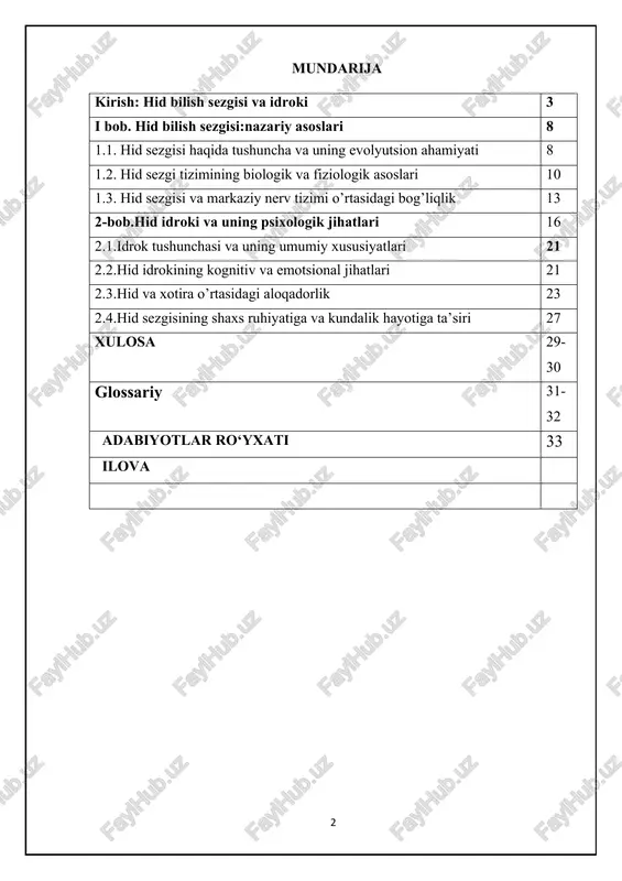 dan biri bu – hid bilish sezgisidir. hid sezgisi insonning atrof-muhitdagi o‘zgarishlarga, modda va energiya oqimlariga nisbatan munosabatini shakllantiruvchi muhim psixofiziologik vosita hisoblanadi. hidlar nafaqat tashqi dunyoni idrok etishga xizmat qiladi, balki ular inson emotsiyalari, xotiralari, kayfiyati va hatto qarorlariga ham sezilarli ta’sir ko‘rsatadi.hid sezgisi boshqa sezgi a’zolariga qaraganda miyaning emotsional va xotiraviy markazlariga yaqin joylashgan bo‘lib, bu uni yanada ta’sirchan va sub’yektiv qiladi. limbik tizim va amigdala kabi miya tuzilmalari hid sezgilarini qayta ishlashda ishtirok etadi, bu esa hidlar orqali xotiralar va hissiyotlarning faollashuviga sabab bo‘ladi. shu boisdan ham ko‘plab psixologik holatlar, eslab qolish jarayonlari, shaxsiy tajribalar va hissiy reaktsiyalar hid bilan bog‘lanib boradi.zamonaviy psixologiya va neyropsixologiyada hid bilish idrokining o‘rganilishi nafaqat ilmiy, balki amaliy ahamiyat kasb etmoqda. ayniqsa, hidlarning inson psixikasiga ta’sirini o‘rganish orqali aromaterapiya, psixoterapiya, marketing va hatto sud-tibbiyot sohalarida samarali yondashuvlar ishlab chiqilmoqda. shu bilan birga, hid sezgisining buzilishi (masalan, anosmiya yoki giposmiya) ko‘plab psixologik va …