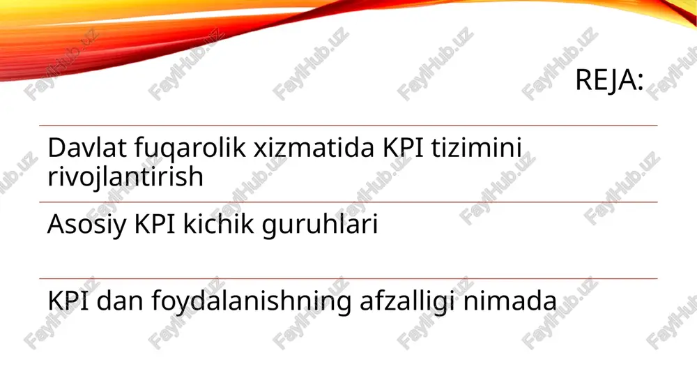 etiladi. kpi tahlili, agar turli darajadagi menejerlarning harakatlari bir-biri bilan muvofiqlashtirilgan bo'lsa, eng yaxshi natija beradi. kpilarda qanday turdagi ko'rsatkichlar qo'llaniladi? kpini aniqlash uchun ikki turdagi samaradorlik ko'rsatkichlaridan foydalanish kerak: operatsion. kompaniya va uning bo'linmalarining joriy faoliyatini ko'rsating. operatsion ko'rsatkichlar yordamida mavjud maqsadlarni o'zgaruvchan sharoitlarga moslashtirish mumkin. ishlab chiqarish xodimlari uchun kpi ishlab chiqarishni tashkil etish darajasini, ishlab chiqarilgan mahsulotlarning sifat talablariga muvofiqligini va xom ashyo bilan ta'minlashni aks ettiradi. strategik. ular keyingi davr uchun rejalarni to'g'rilash uchun etarli bo'lgan davrdagi korxona ishining natijasini ko'rsatadi. ko'proq ko'rsatkichlar pul oqimlari bilan bog'liq bo'lib, ular asosida ishning rentabelligi va investitsiya qilingan va olingan mablag'larning nisbati hisoblanadi. ikkinchi ko'rsatkichlar asosida joriy ma'lumotlardan foydalangan holda tuzatiladigan rivojlanish strategiyasi tuziladi. kpi dan foydalanishning afzalligi nimada? metodologiyaning asosi - belgilangan vazifalarning natijalarini oldindan ko'ra bilish, aniq rejalashtirish va kpilarni bosqichma-bosqich amalga oshirish. xodimlarning kpilarini monitoring qilish yaxshi, chunki u xodimlarga kuchli motivatsiya beradi - xodimlar kundalik …
