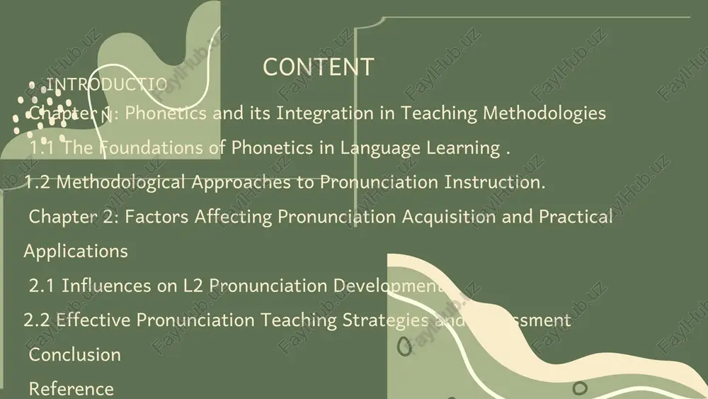 review what is teaching methodology to compare different kind of teaching approaches to analyze these approaches according to some criterias to differentiate various foreign language teaching methods to inform about clil method which is based on mixed components from different methods. phonetics provides a framework for understanding how sounds are produced, perceived, and combined to form meaningful utterances. it equips language learners with the knowledge and tools to analyze and reproduce the sounds of the target language accurately. this understanding encompasses not only individual sounds (segments) but also crucial suprasegmental features such as stress, intonation, and rhythm, which contribute significantly to the naturalness and intelligibility of speech. chapter 1: phonetics and its integration in teaching methodologies 1.1 the foundations of phonetics in language learning this section establishes the fundamental importance of phonetics in acquiring a second language (l2). it needs to cover these key areas: defining phonetics and its scope: …