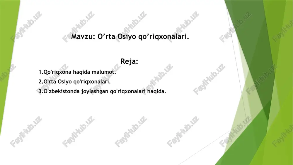 2700 metr balandlikda) zarafshon archasi yoki qora archa, o‘rta qismida (2100-2800 metr) yarim sharsimon yoki savr archa, yuqori qismida (2100-3200 metr) turkiston archasi (o‘rik archa) o‘sadi. zomin tog‘-o‘rmon qo‘riqxonasida archazorlarning tabiiy holati va archa-o‘rmon mintaqasiga xos tipik tabiiy geografik komplekslarni saqlash, ularni har tomonlama tadqiq etish, tabiiy boyliklar sifatini yaxshilash, ularni ko‘paytirish, shuningdek archa biologiyasini o‘rganish, archazorlarni kengaytirish, hayvonot dunyosini saqlash va tiklash bo‘yicha ko‘pgina ishlar amalga oshirilmoqda. qo‘riqxona har yili o‘rmon xo‘jaligiga 1,5 tonnadan ko‘proq qimmatli archa urug‘ini yetkazib bermoqda. qo‘riqxonada sudralib yuruvchi hayvonlarning 6 turi, parrandalarning 63 va sutemizuvchilarning 18 turi mavjud. sutemizuvchilardan oq tirnoqli ayiq, to‘ng‘iz, silovsin, bo‘ri, tog‘ echkisi, arhar (tog‘ qo‘yi), jayra, quyon, kaklik, qirg‘iy, burgut, boltayutar, himolay kurkasi, tog‘ qarg‘asi, qalqontumshuqilon, chiporilonlar yashaydi. chotqol davlat biosfera qo‘riqxonasi chotqol tizmasining janubi-g‘arbiy qismida dengiz sathidan 1000-3200 metr balandlikda joylashgan bo‘lib, maydoni 47,5 ming gektar yerni tashkil qiladi. qo‘riqxona hududida quruq dashtdan tashqari mevali o‘rmonlar, archazorlar, alp …