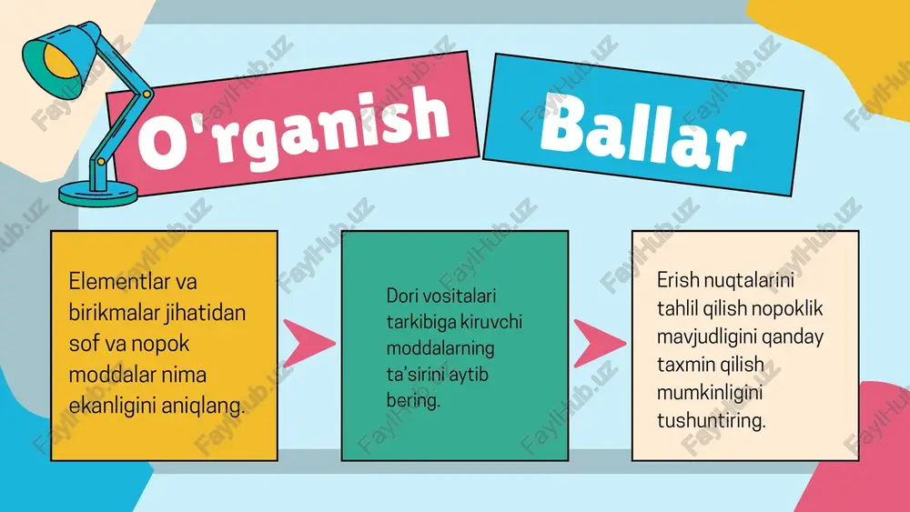 turdagi elementlar va birikmalarni o'z ichiga oladi. javoblar sof modda nima ekanligini va nopok modda nima ekanligini aniqlang. tez savollar nopok dori bemorga qanday ta'sir qilishi mumkinligini tushuntiring. nopok moddalar bilan solishtirganda toza moddalar uchun erish nuqtasi qanday farq qilishini tasvirlab bering. image9.png image10.svg image11.png image12.svg image13.png image14.svg image1.png image2.svg image3.png image4.svg image5.png image6.svg image7.png image8.svg image19.png image20.svg image21.png image22.svg image15.png image16.svg image17.png image18.svg image23.png image24.svg image25.png image26.svg image27.png image28.svg image29.png image30.svg image31.png image32.svg image33.png image34.svg image35.png image36.svg image37.png image38.svg image39.png image40.svg image41.png image42.svg image43.png image44.svg image45.png image46.svg image47.png image48.svg image49.png image50.svg image51.png image52.svg at cal > t i) s ‘ se. lu =/ ¢ -_” t i) \s ‘ se. lu wo ¢ -_” /docprops/thumbnail.jpeg