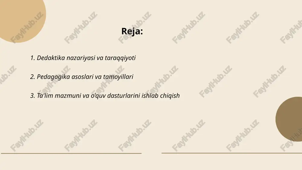 tish usullari. vaqt taqsimoti, didaktik materiallar, texnologiyalar va baholash vositalari muvofiqligi. differensial yondashuv, individualizatsiya, refleksiya va davomiy monitoring dars samaradorligini oshiradi. dedaktika pedagogika fani yakubova dilsora e'tiboringiz uchun raxmat! image1.png image2.png image3.png /docprops/thumbnail.jpeg