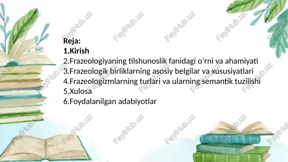 razeologiyani o‘rganish jarayonida ularning tuzilishini, ma’no tarkibini, paydo bo‘lish manbalarini, milliy-madaniy xususiyatlarini va nutqdagi funksional rolini ilmiy asosda tahlil qiladilar. shuningdek, frazeologizmlarning tarjimada ekvivalentini topish, ularni kontekstga mos qo‘llash ham katta tajriba va bilimni talab etadigan murakkab jarayondir. bugungi kunda frazeologiyani o‘rganish faqat tilshunoslik doirasida emas, balki tarjimashunoslik, adabiyotshunoslik, madaniyatshunoslik va boshqa ijtimoiy fanlar bilan ham uzviy bog‘liq bo‘lib bormoqda. chunki frazeologizmlar xalqning mentaliteti, tarixiy tajribasi va ijtimoiy hayotidan ajralmas tushunchalar tizimini aks ettiradi. shu bois ularni to‘g‘ri tushunish, izohlash va amaliy nutqda qo‘llay bilish oliy ta’lim tizimi uchun muhim kompetensiyalardan biri hisoblanadi. xulosa qilib aytganda, frazeologiya tilshunoslik fanining eng muhim, shu bilan birga, eng murakkab sohalaridan biridir. bu sohani chuqur o‘rganish tilning boy imkoniyatlarini ochib berish, milliy madaniyat va tafakkur tarzini tushunish, badiiy nutqni boyitish va ilmiy izlanishlar samaradorligini oshirish imkonini beradi. shu sababli ham oliy ta’lim tizimida frazeologiyani chuqur va tizimli o‘rganishga alohida e’tibor qaratiladi. frazeologiyaning tilshunoslik fanidagi …