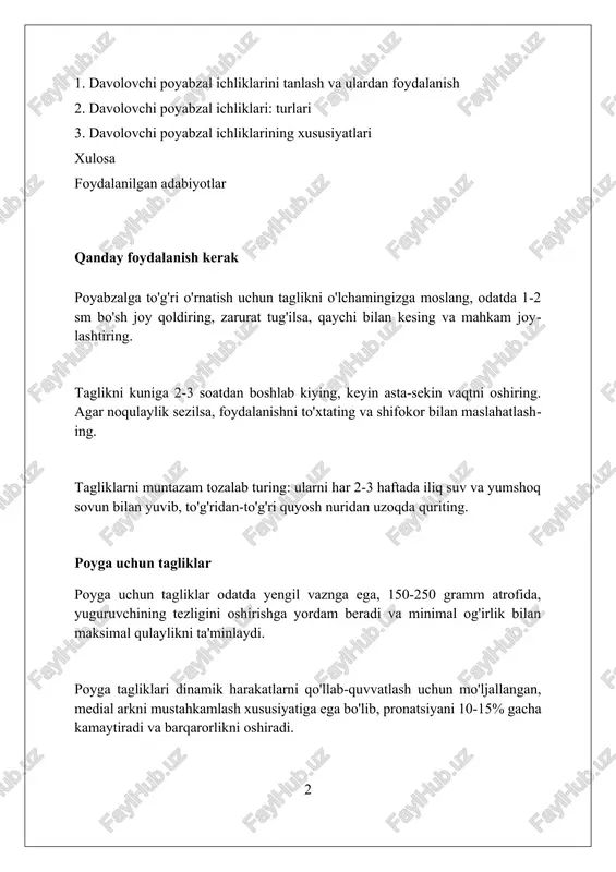 siyatlari yuqori sifatli tagliklar optimal qulaylik uchun zarbani 50-70% gacha kamaytiradi, bu esa tovon va tizzadagi bosimni sezilarli darajada kamaytiradi. ko'pgina davolovchi tagliklar 3 dan 5 mm gacha qalinlikda bo'ladi va individual oyoq tuzilishiga moslashtirish uchun kesilishi mumkin bo'lgan konturga ega. ayrim tagliklar antibakterial xususiyatlarga ega bo'lib, mikroorganizmlar ko'payishining oldini oladi va oyoqlarning gigienasini 90% gacha yaxshilaydi. tozalash va parvarish qilish dezinfeksiya qilish uchun spirtli purkagichdan foydalaning, lekin uni haddan tashqari ishlatmang; ortiqcha namlik taglikning materialini buzishi va yopishqoqlikni kamaytirishi mumkin. tozalash uchun iliq suv va yumshoq sovun ishlating; tagliklarni mashinada yuvmang, chunki bu ularning shakli va funksiyasini buzishi mumkin, optimal ishlash uchun tabiiy ravishda quriting. tagliklarni har 2-3 oyda almashtirish tavsiya etiladi, ayniqsa yuqori faollikda, bakteriyalar ko'payishining oldini olish va amortizatsiya xususiyatlarini saqlash uchun. xulosa sensorli texnologiyaga ega tagliklar bosim taqsimotini 92% aniqlik bilan o'lchash imkonini beradi va bu shaxsiy davolash rejalari uchun muhim ma'lumotdir. xulosa shuni ko'rsatadiki, 3d …