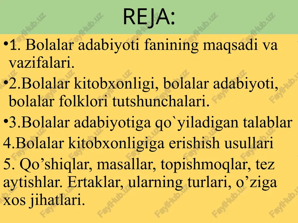 kitobxonlik, mutolaa madaniyati bolalikdan boshlanishini doimo yodda tutishimiz lozim", - deb ta`kidlagan edi i.a.karimov. qadimgi rus tarixining buyuk tadqiqodchisi akademik n.i.konrad, adabiyotning paydo bo‘lishi va rivojlanishida gilgamish haqidagi epos, injildagi tafsilotlar, “mahabxorat”, yoki “iliada” matnlari katta “chashma” bo‘lib xizmat qilganligini ta’kidlagan edi. “qadimgi eski dunyo, – deb yozadi olim, – yangi adabiyot uchun birinchi manbaa bo‘lib xizmat qilgan”. o‘zbek bolalar adabiyoti tarixida folklordan tashqari, didaktik adabiyot, bolalar kitobxonligi, ma’rifatparvarlik adabiyoti, milliy uyg‘onish davri o‘zbek adabiyoti tushunchalari uning shakllanishidagi asosiy omillar hisoblanadi. hodisaning maydonga kelishi, uning ilmiy iste’molga olib kirilishi, nihoyat, mustaqil fan sifatidagi takomili esa yaxlit tizimni tashkil etadi. viii asrdayoq eron pedagoglari tomonidan qur’on negizida musulmonlikning asosiy hukmlarini qamrab oluvchi “haftiyak” darsligi tuzilgan. bu o‘quv kitobi, salkam o‘n to‘rt asr davomida eron, markaziy osiyo, sharqiy xitoy, hindiston va boshqa musulmon o‘lkalarida ilk alifbe vazifasini o‘tab kelgan. haftiyak–forscha tojikcha so‘z bo‘lib, qur’onning yettidan biri degan ma’noni anglatadi. u o‘tmishda turkiston …
