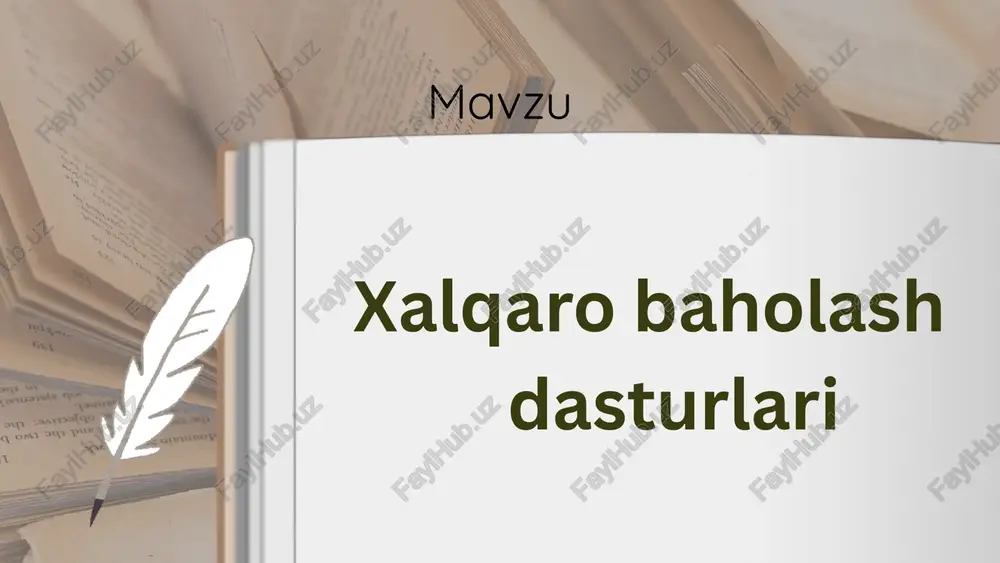 hadi. ularning bu yoshda tanlanishining sababi shundaki, 15 yosh o‘quvchilarning ko‘pchiligi umumiy majburiy ta’limni yakunlab, kelajakda kasbiy yo‘nalish tanlash arafasida turadi. shuning uchun pisa natijalari ta’lim tizimining samaradorligini xalqaro miqyosda baholash imkonini beradi. baholash metodologiyasi pisa sinovlari odatiy testlardan farqli. u: o‘quvchilarning nazariy bilimlarini emas, balki bilimni amaliyotda qo‘llash qobiliyatini o‘lchaydi; savollar real hayotiy vaziyatlarga asoslangan bo‘ladi; ko‘pincha ochiq javobli topshiriqlar beriladi (masalan, matndan ma’lumot ajratib olish, grafikni tahlil qilish, muammoni hal qilish). baholash har uch yilda bir marotaba o‘tkaziladi va har safar asosiy e’tibor turli sohalarga qaratiladi: 2000 – o‘qish savodxonligi, 2003 – matematika, 2006 – tabiiy fanlar, 2009 – o‘qish, 2012 – matematika, 2015 – tabiiy fanlar, 2018 – o‘qish, 2022 – matematika (kechikib o‘tkazilgan). pisa dasturining asosiy yo‘nalishlari o‘qish savodxonligi: matnni tushunish, asosiy fikrni aniqlash, turli manbalarni solishtirish. matematika savodxonligi: matematik tushunchalardan kundalik hayotda foydalanish. tabiiy fanlar savodxonligi: ilmiy usuldan foydalangan holda tahlil va qaror qabul qilish. …